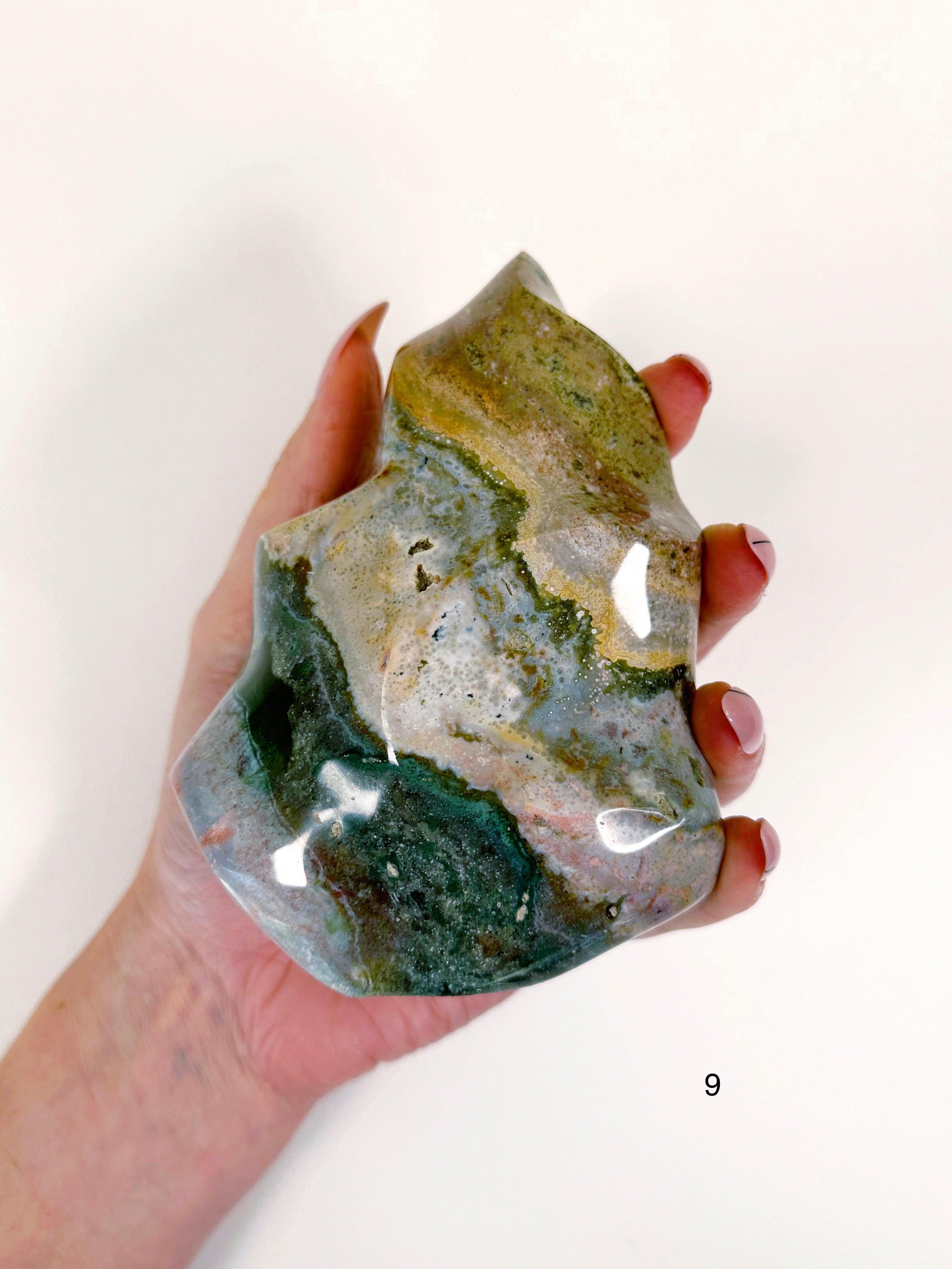 PICK YOUR OWN: OCEAN JASPER FLAMES - 33 bday, 444 sale, emotional support, flame, holiday sale, new year sale, ocean jasper, ocean jasper flame, one of a kind - The Mineral Maven