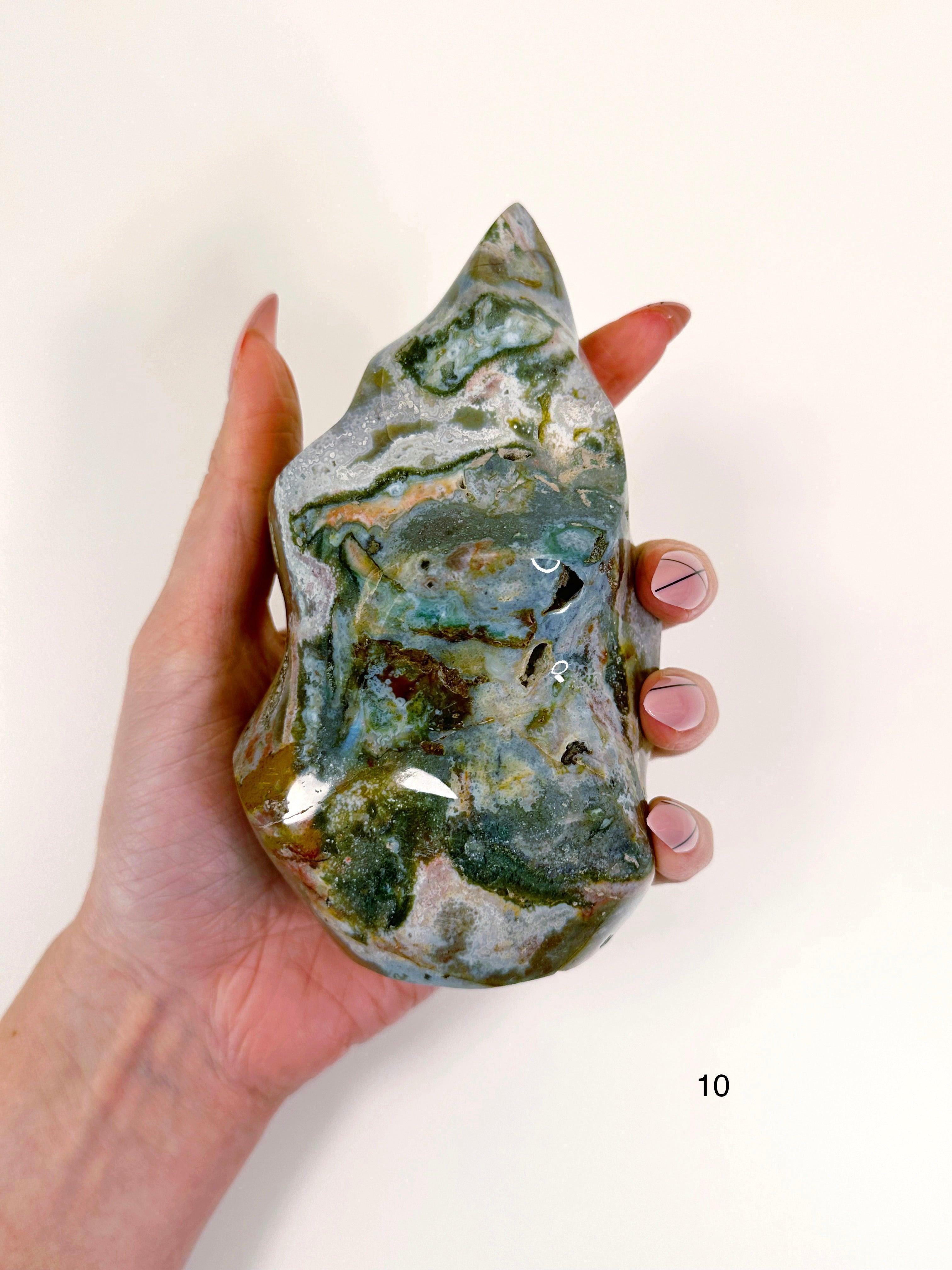 PICK YOUR OWN: OCEAN JASPER FLAMES - 33 bday, 444 sale, emotional support, flame, holiday sale, new year sale, ocean jasper, ocean jasper flame, one of a kind - The Mineral Maven
