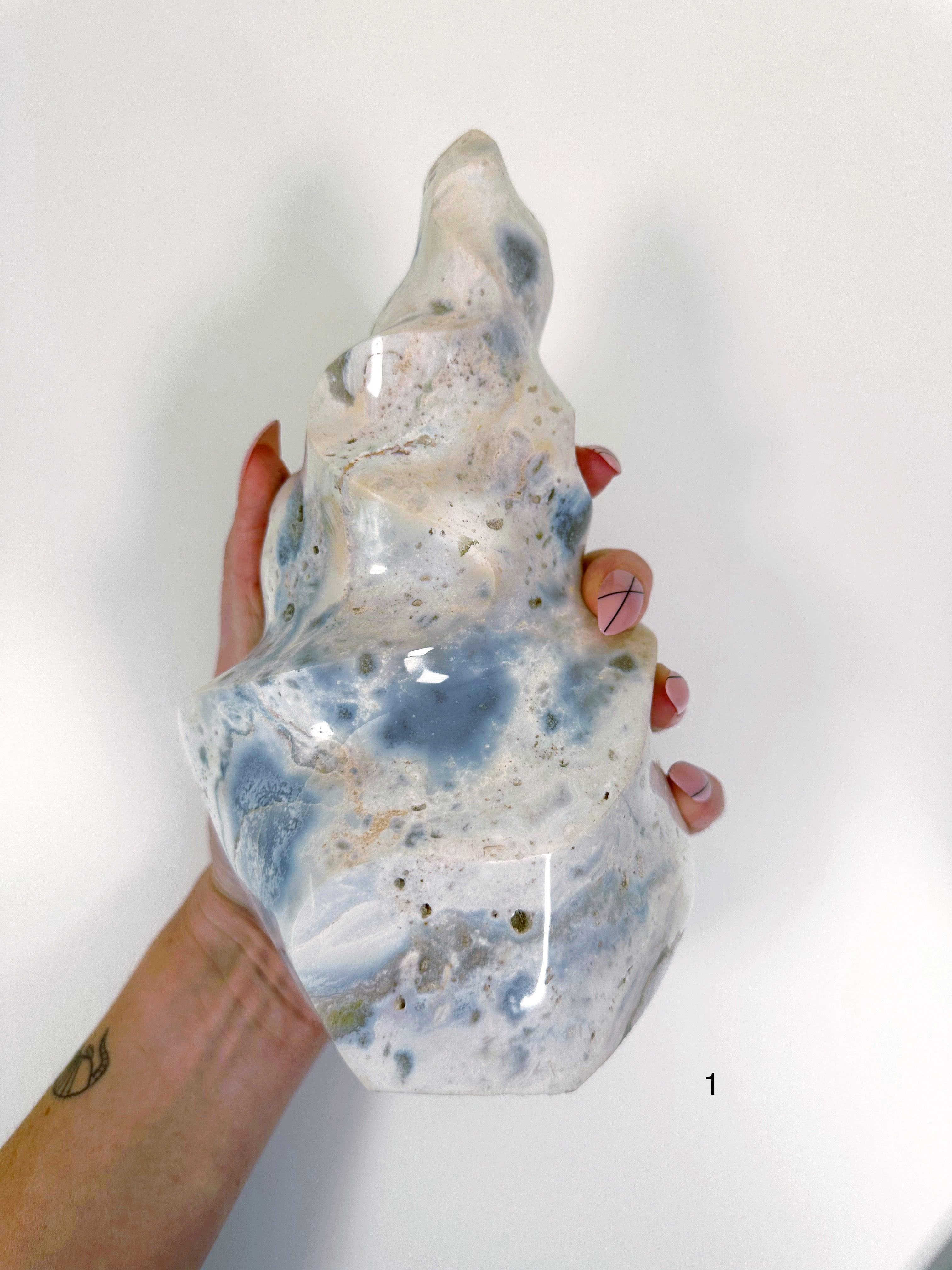 PICK YOUR OWN: OCEAN JASPER FLAMES - 33 bday, 444 sale, emotional support, flame, holiday sale, new year sale, ocean jasper, ocean jasper flame, one of a kind - The Mineral Maven