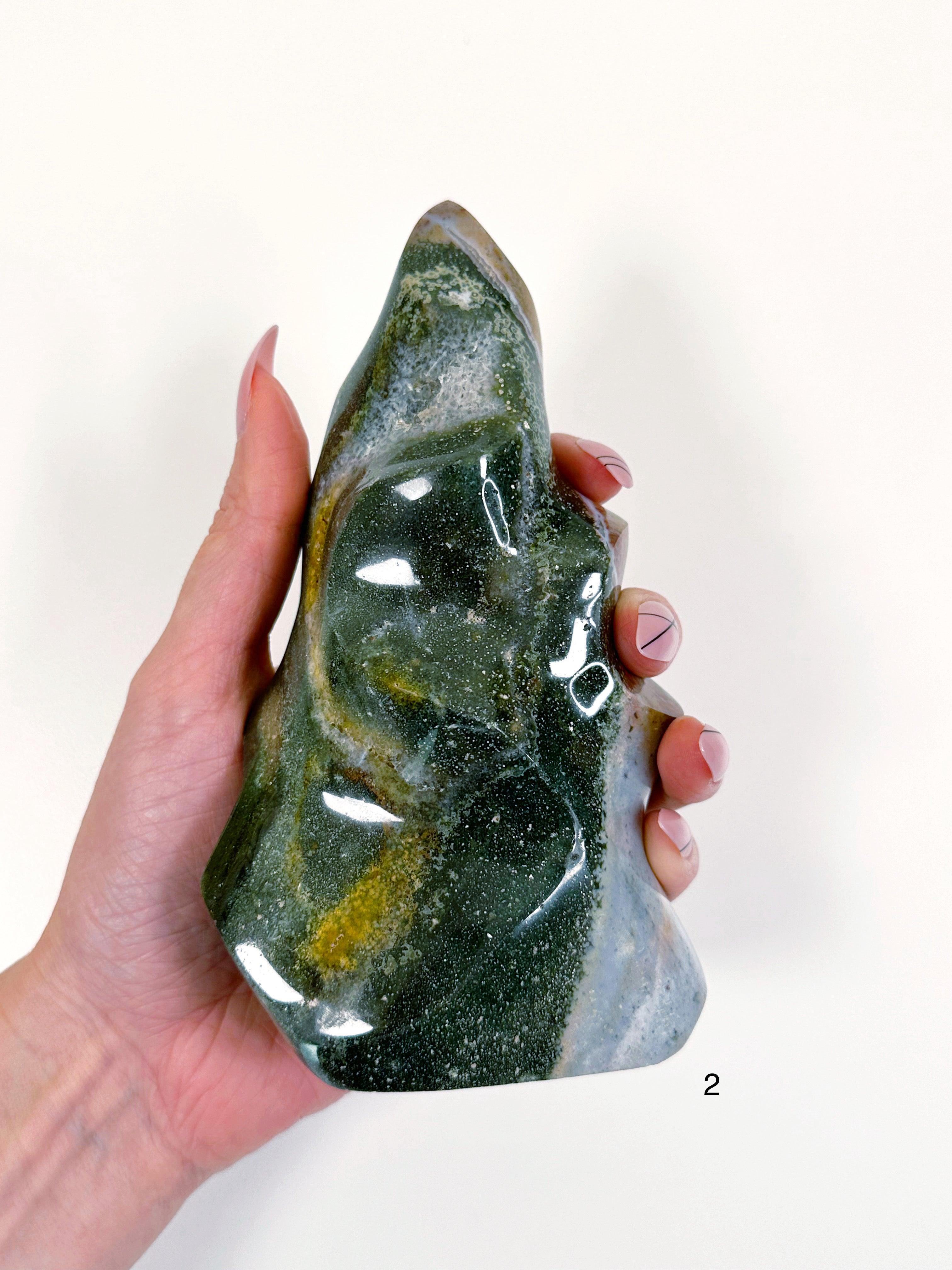 PICK YOUR OWN: OCEAN JASPER FLAMES - 33 bday, 444 sale, emotional support, flame, holiday sale, new year sale, ocean jasper, ocean jasper flame, one of a kind - The Mineral Maven