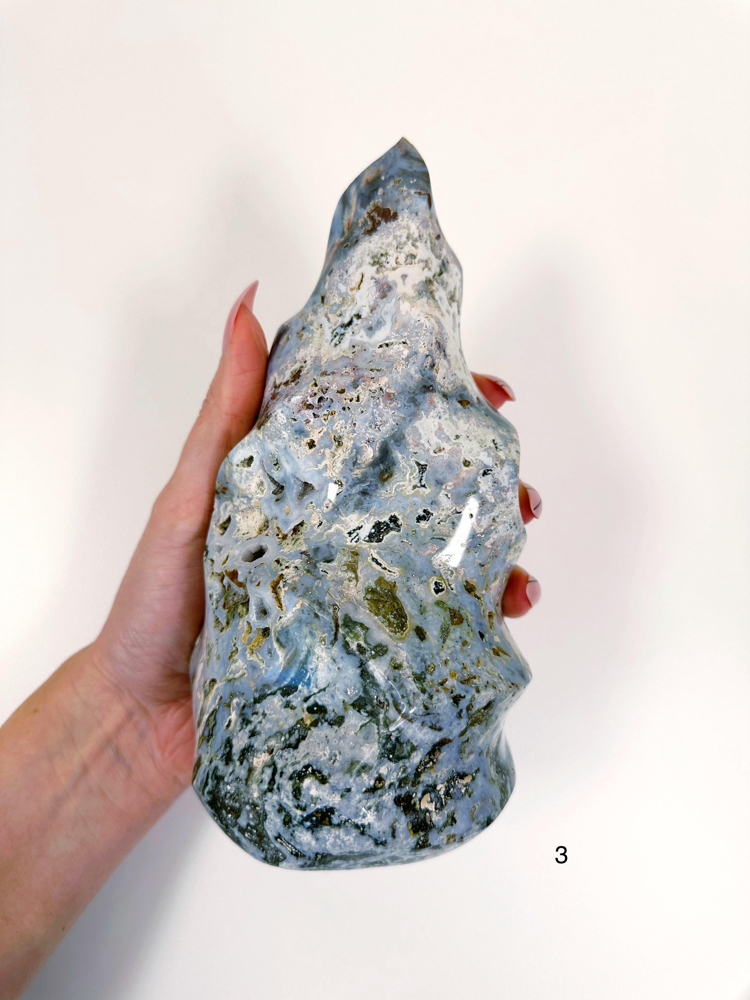 PICK YOUR OWN: OCEAN JASPER FLAMES - 33 bday, 444 sale, emotional support, flame, holiday sale, new year sale, ocean jasper, ocean jasper flame, one of a kind - The Mineral Maven