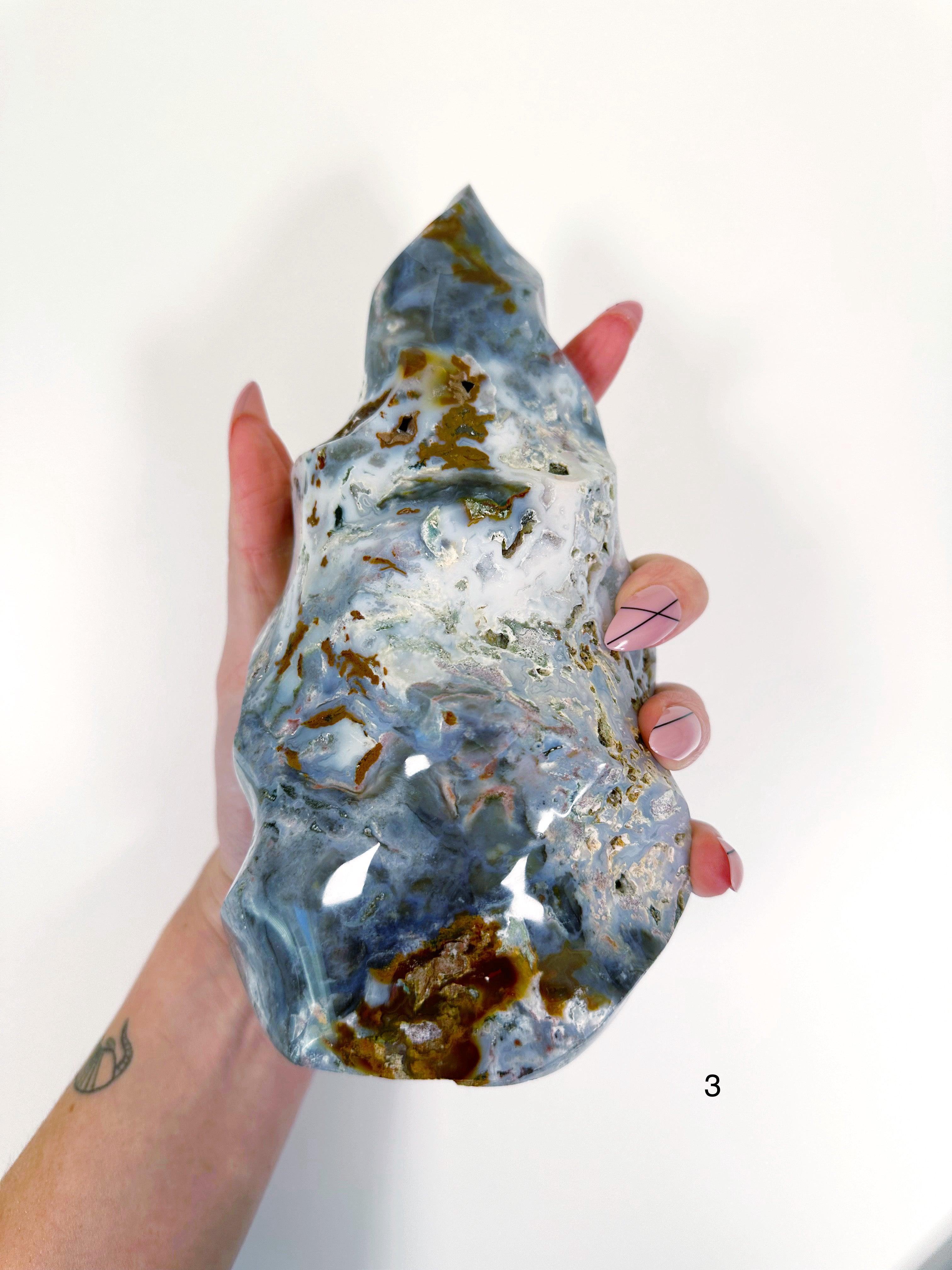 PICK YOUR OWN: OCEAN JASPER FLAMES - 33 bday, 444 sale, emotional support, flame, holiday sale, new year sale, ocean jasper, ocean jasper flame, one of a kind - The Mineral Maven