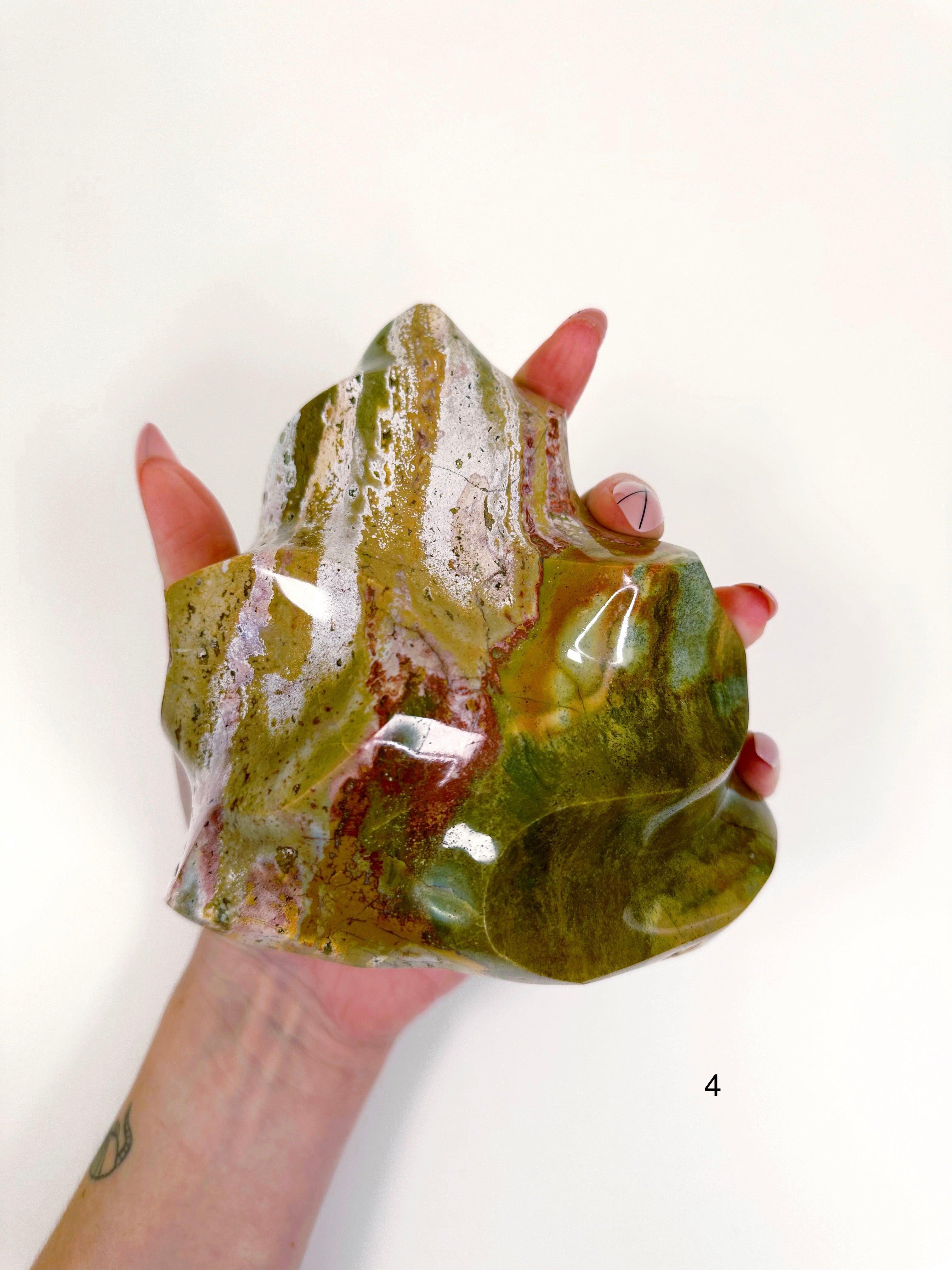 PICK YOUR OWN: OCEAN JASPER FLAMES - 33 bday, 444 sale, emotional support, flame, holiday sale, new year sale, ocean jasper, ocean jasper flame, one of a kind - The Mineral Maven