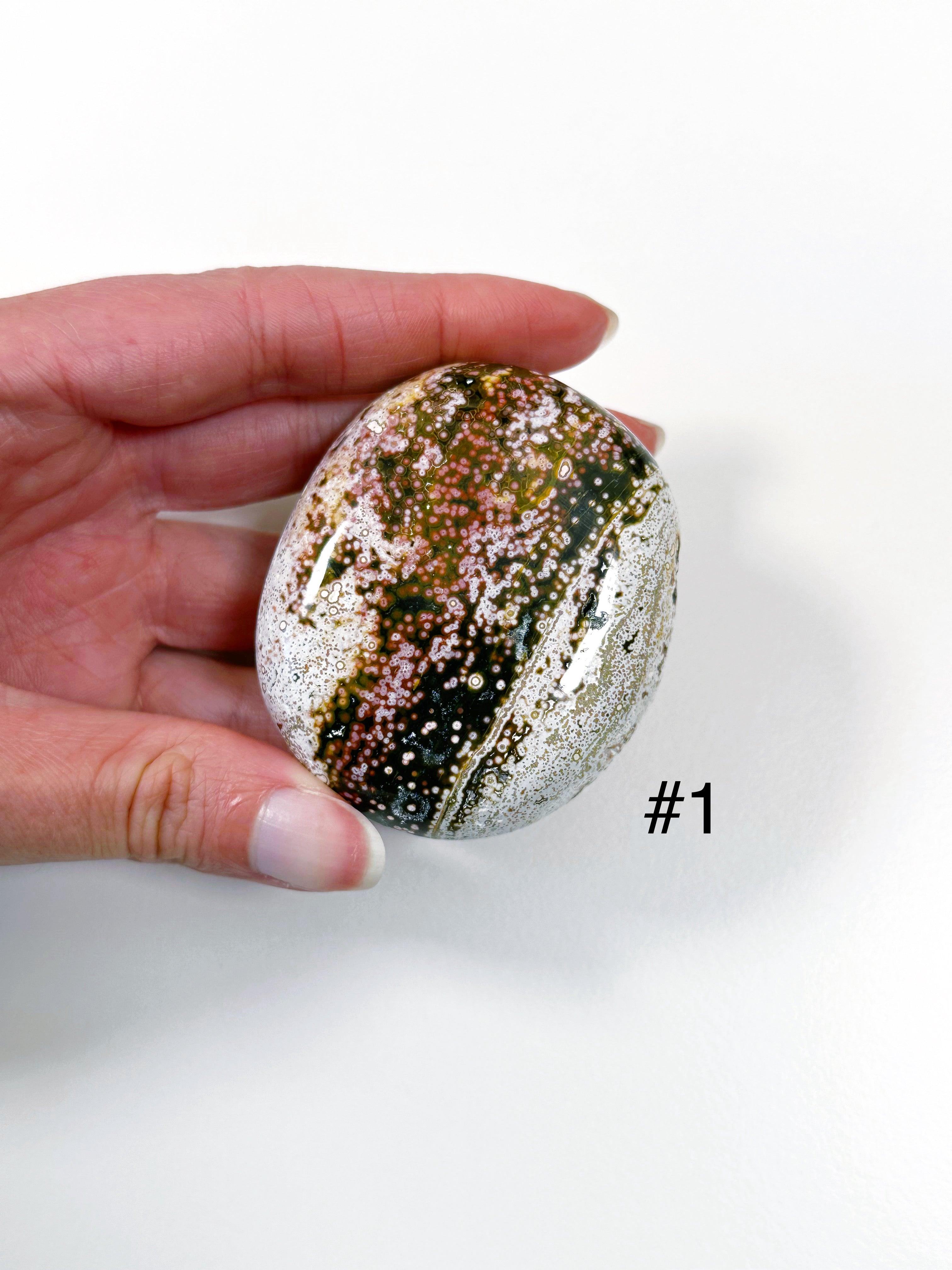 PICK YOUR OWN: &#39;VEINLESS&#39; OCEAN JASPER PALM STONE (1st QUALITY) - Black Friday sale, emotional support, north carolina gem show, ocean jasper, palm stone, palmstone, veinless, veinless ocean jasper - The Mineral Maven