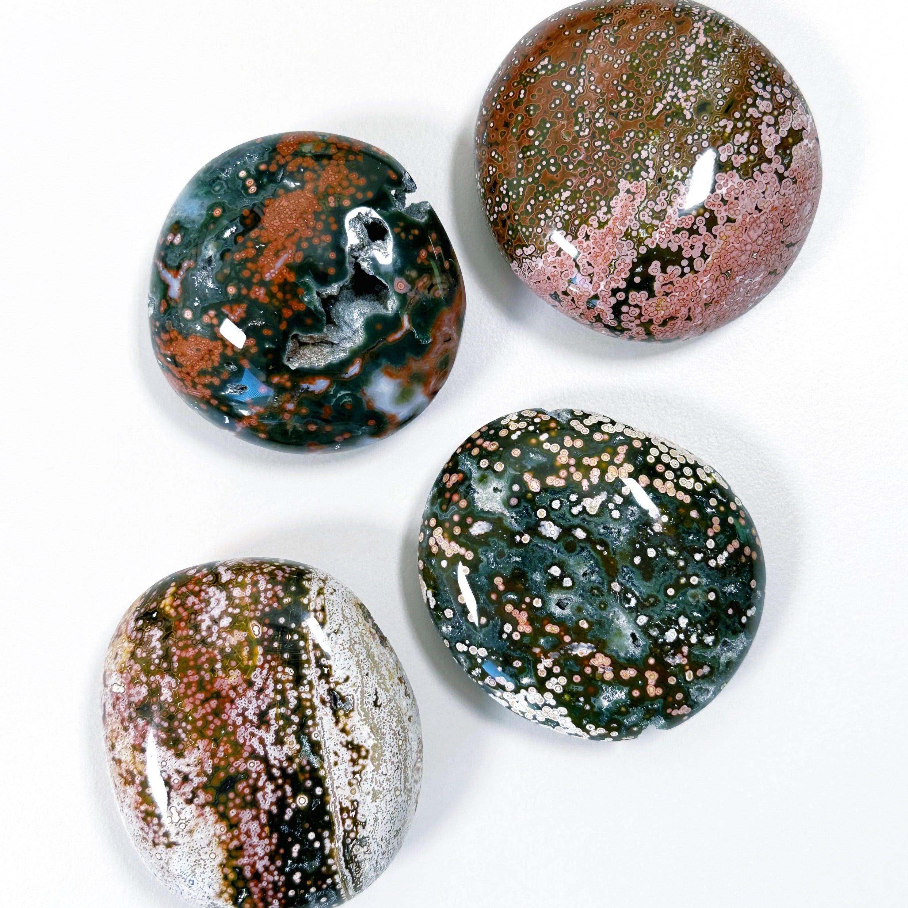 PICK YOUR OWN: 'VEINLESS' OCEAN JASPER PALM STONE (1st QUALITY) - Black Friday sale, emotional support, north carolina gem show, ocean jasper, palm stone, palmstone, veinless, veinless ocean jasper - The Mineral Maven