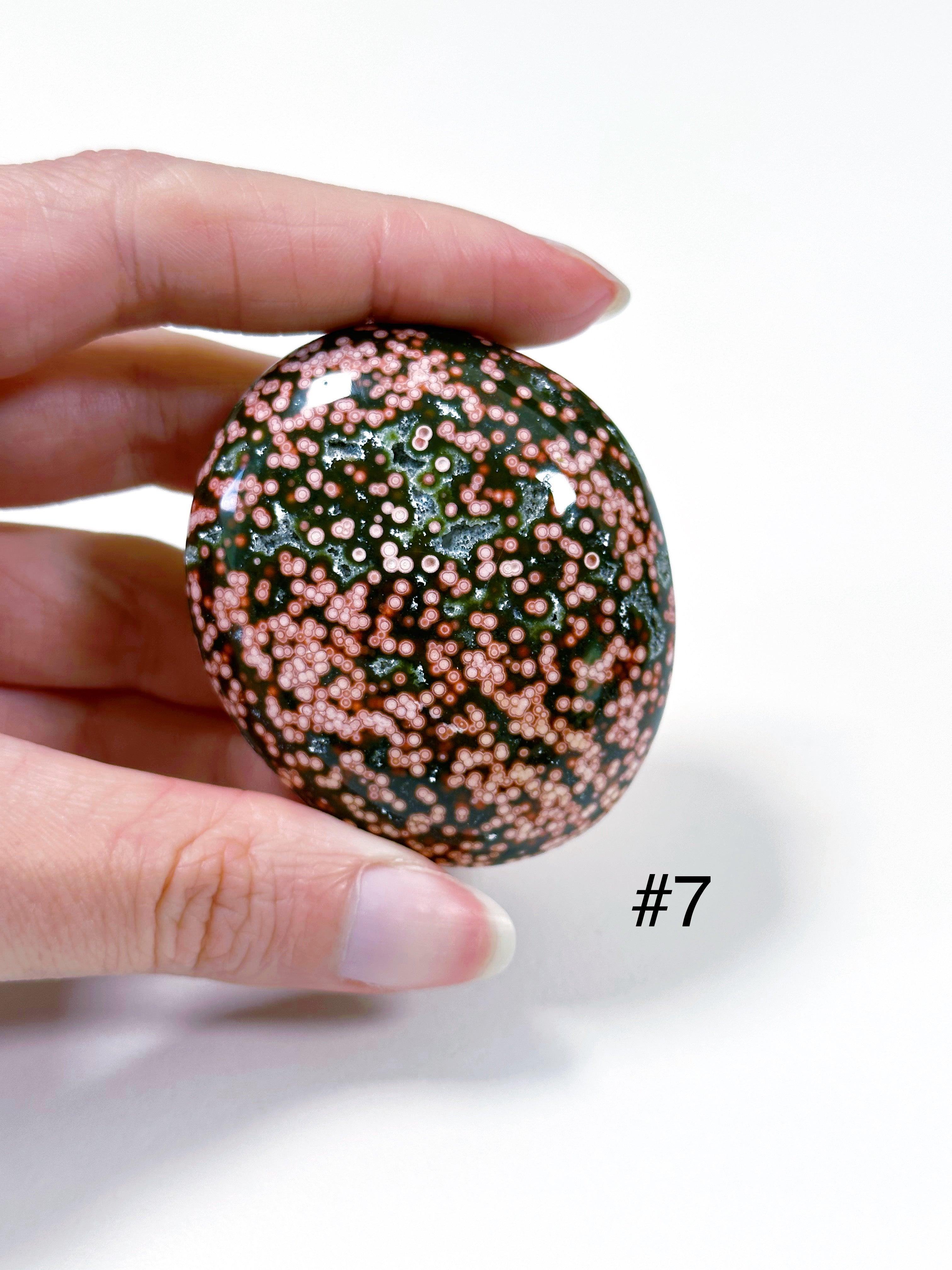 PICK YOUR OWN: &#39;VEINLESS&#39; OCEAN JASPER PALM STONE (1st QUALITY) - Black Friday sale, emotional support, north carolina gem show, ocean jasper, palm stone, palmstone, veinless, veinless ocean jasper - The Mineral Maven