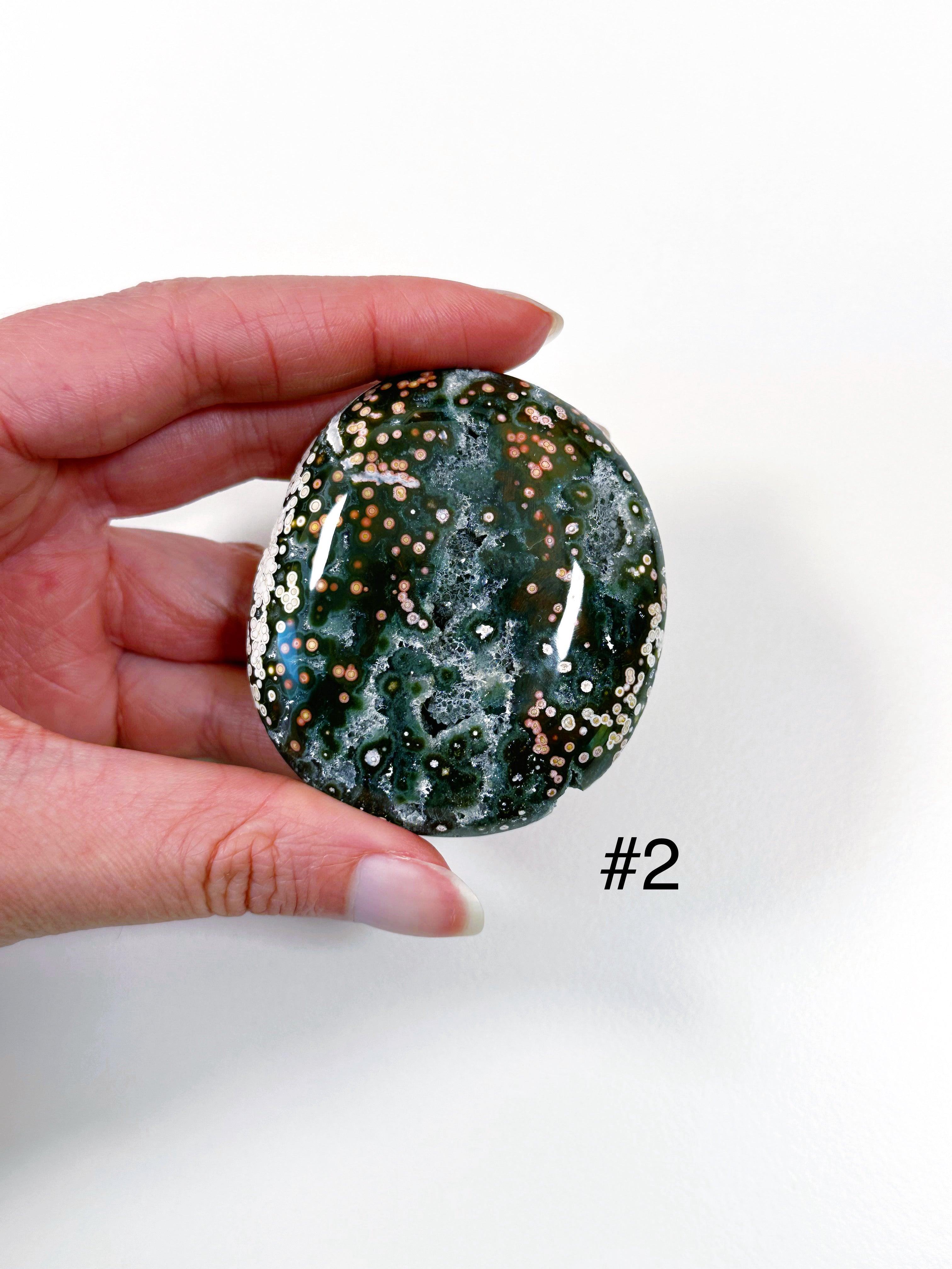 PICK YOUR OWN: &#39;VEINLESS&#39; OCEAN JASPER PALM STONE (1st QUALITY) - Black Friday sale, emotional support, north carolina gem show, ocean jasper, palm stone, palmstone, veinless, veinless ocean jasper - The Mineral Maven