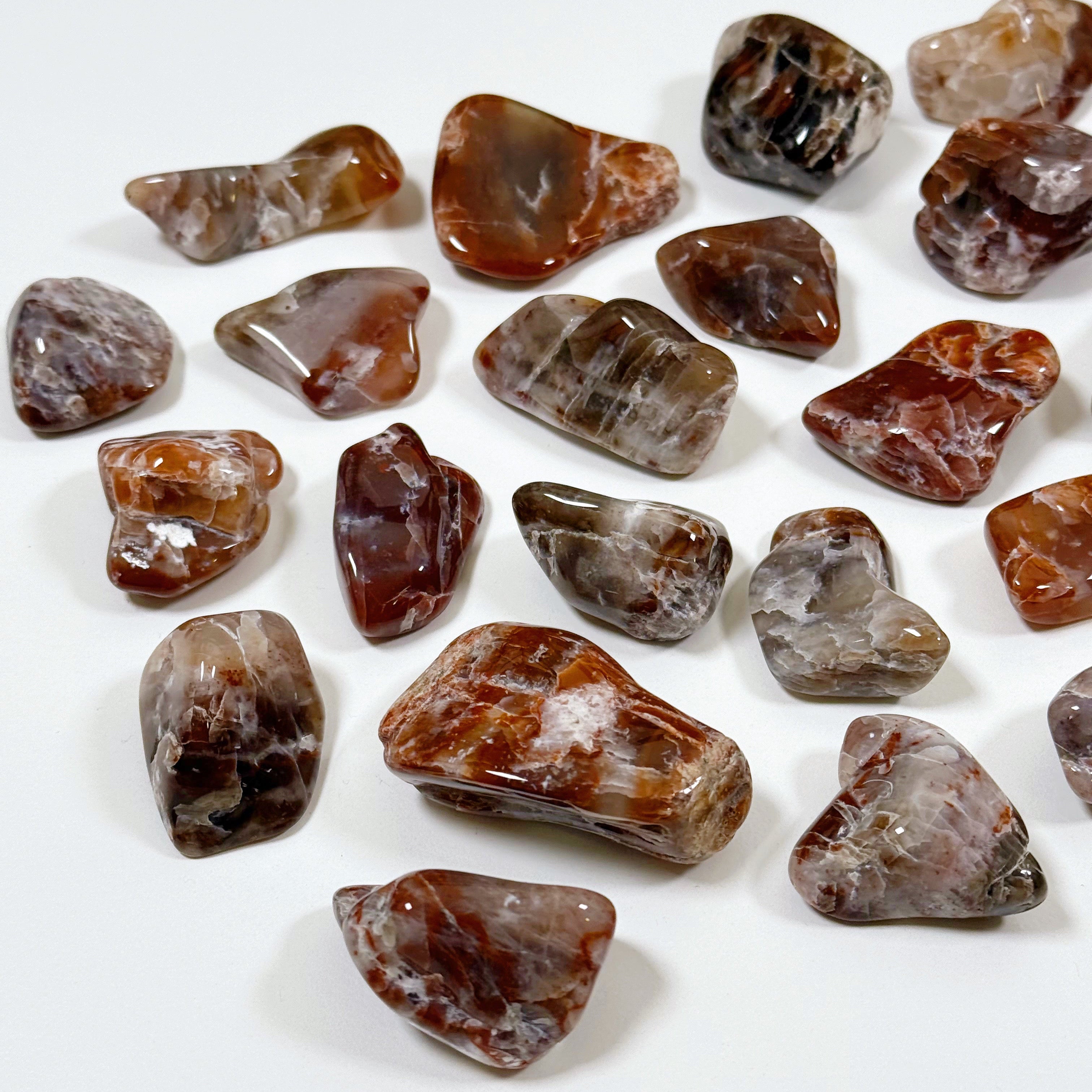 PIGEON BLOOD AGATE TUMBLE - agate, pigeon blood agate, pocket crystal, pocket crystals, pocket stone, recently added, tumble, tumbled stone, tumbles - The Mineral Maven