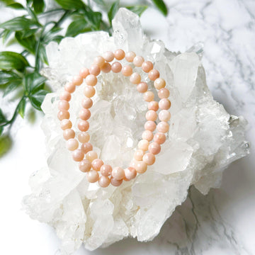 PINK OPAL 6mm - HANDMADE CRYSTAL BRACELET - 6mm, bracelet, cancer, cancer stack, crystal bracelet, gemini, gemini stack, handmade bracelet, jewelry, june wrist candy, leo, leo stack, libra, libra stack, opal, pink, pink opal, recently added, springtime, summer solstice, summer wrist candy, vernal vibes, water, Wearable - The Mineral Maven
