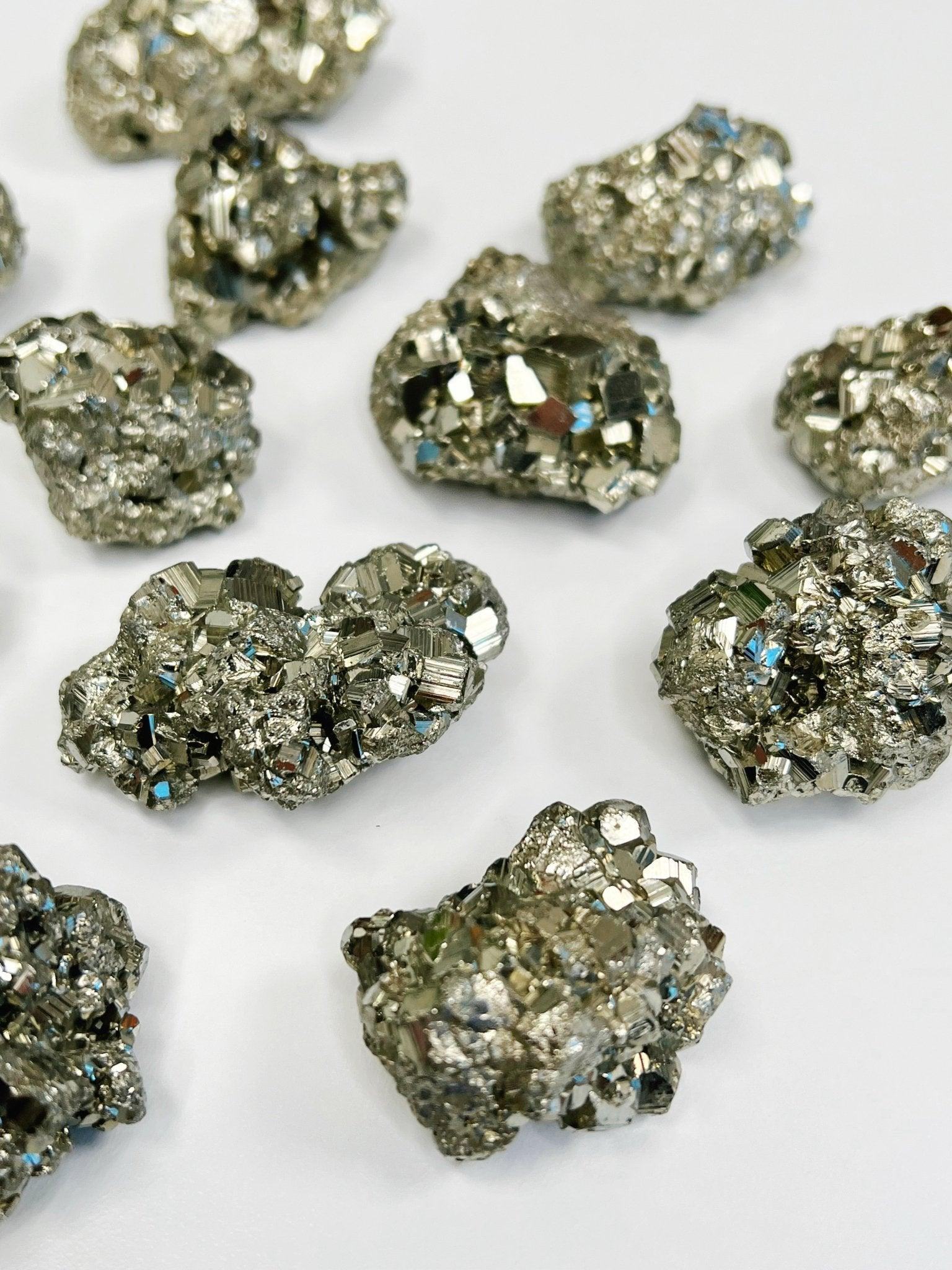 POCKET CHISPA RESALTADA PYRITE - 2025 vibes, 33 bday, abundance gift bundle, aries, Black Friday sale, career, crystals for beginners, end of year sale, good luck + abundance, holiday sale, Leo szn, new year sale, peruvian pyrite, pocket crystal, pyrite - The Mineral Maven