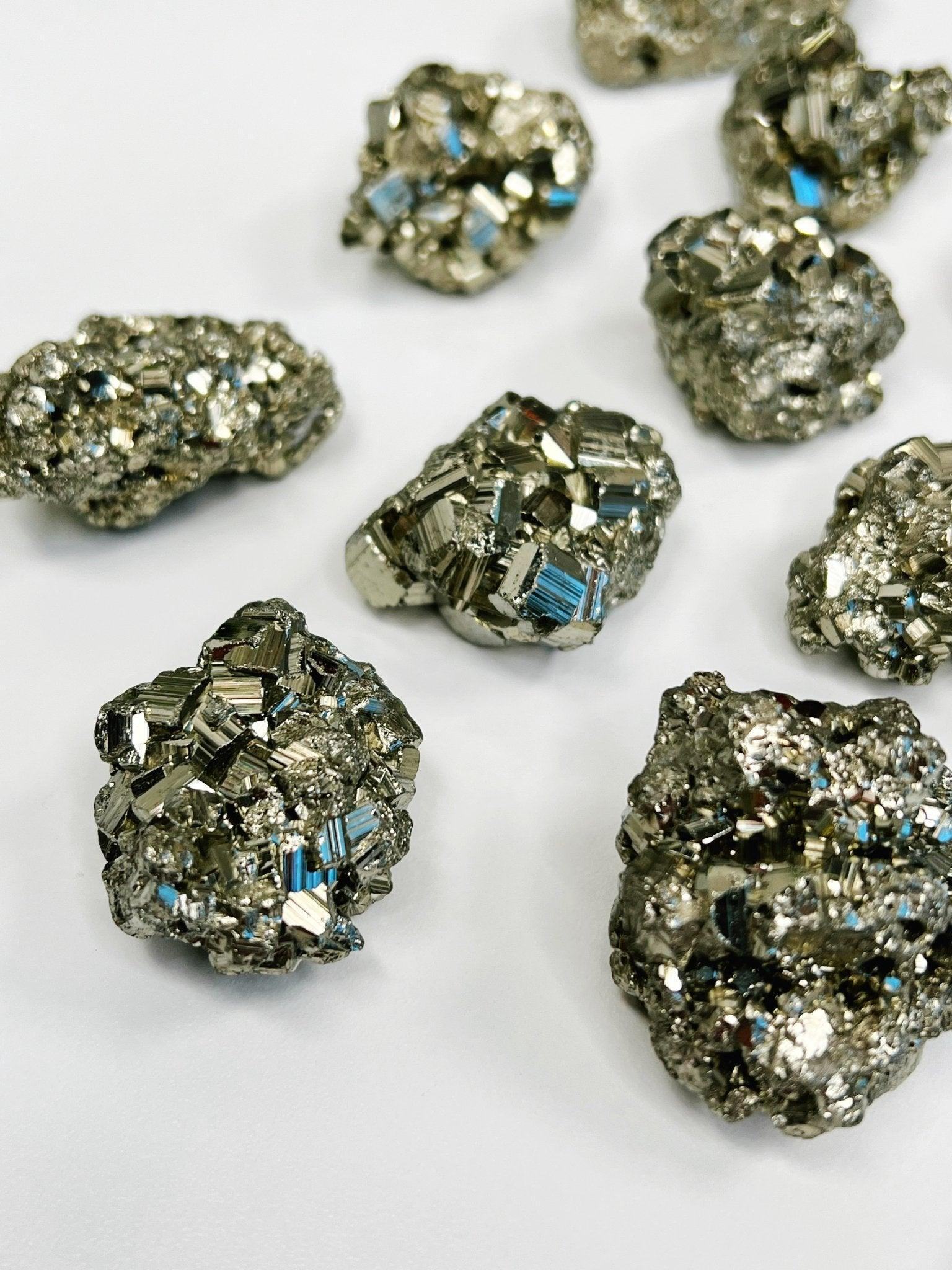 POCKET CHISPA RESALTADA PYRITE - 2025 vibes, 33 bday, abundance gift bundle, aries, Black Friday sale, career, crystals for beginners, end of year sale, good luck + abundance, holiday sale, Leo szn, new year sale, peruvian pyrite, pocket crystal, pyrite - The Mineral Maven