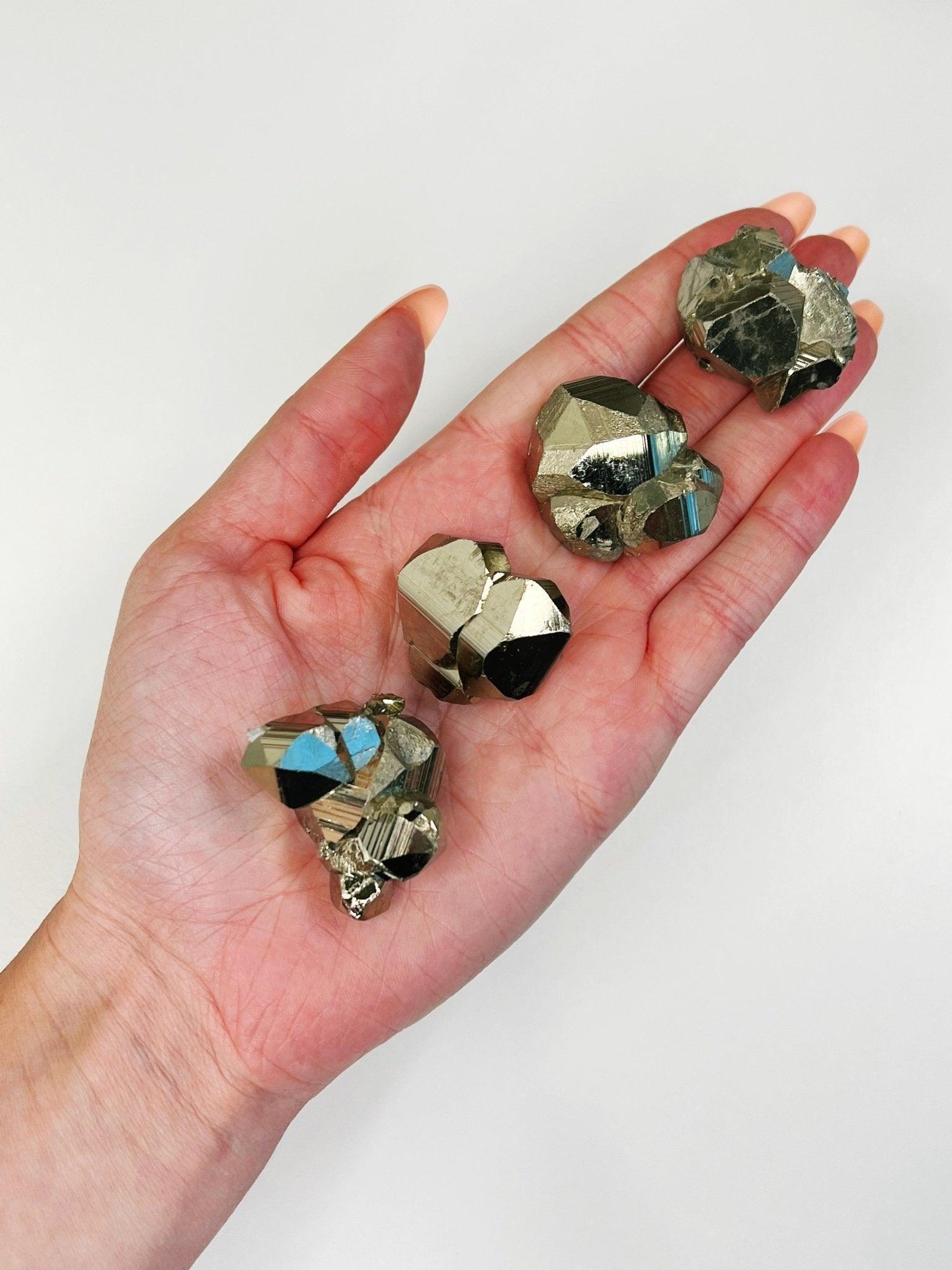 POCKET COCO PYRITE - 2025 vibes, 33 bday, abundance gift bundle, aries, Black Friday sale, career, crystals for beginners, end of year sale, good luck + abundance, holiday sale, Leo szn, new year sale, peruvian pyrite, pocket crystal, pyrite - The Mineral Maven