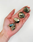 POCKET COCO PYRITE - 2025 vibes, 33 bday, abundance gift bundle, aries, Black Friday sale, career, crystals for beginners, end of year sale, good luck + abundance, holiday sale, Leo szn, new year sale, peruvian pyrite, pocket crystal, pyrite - The Mineral Maven