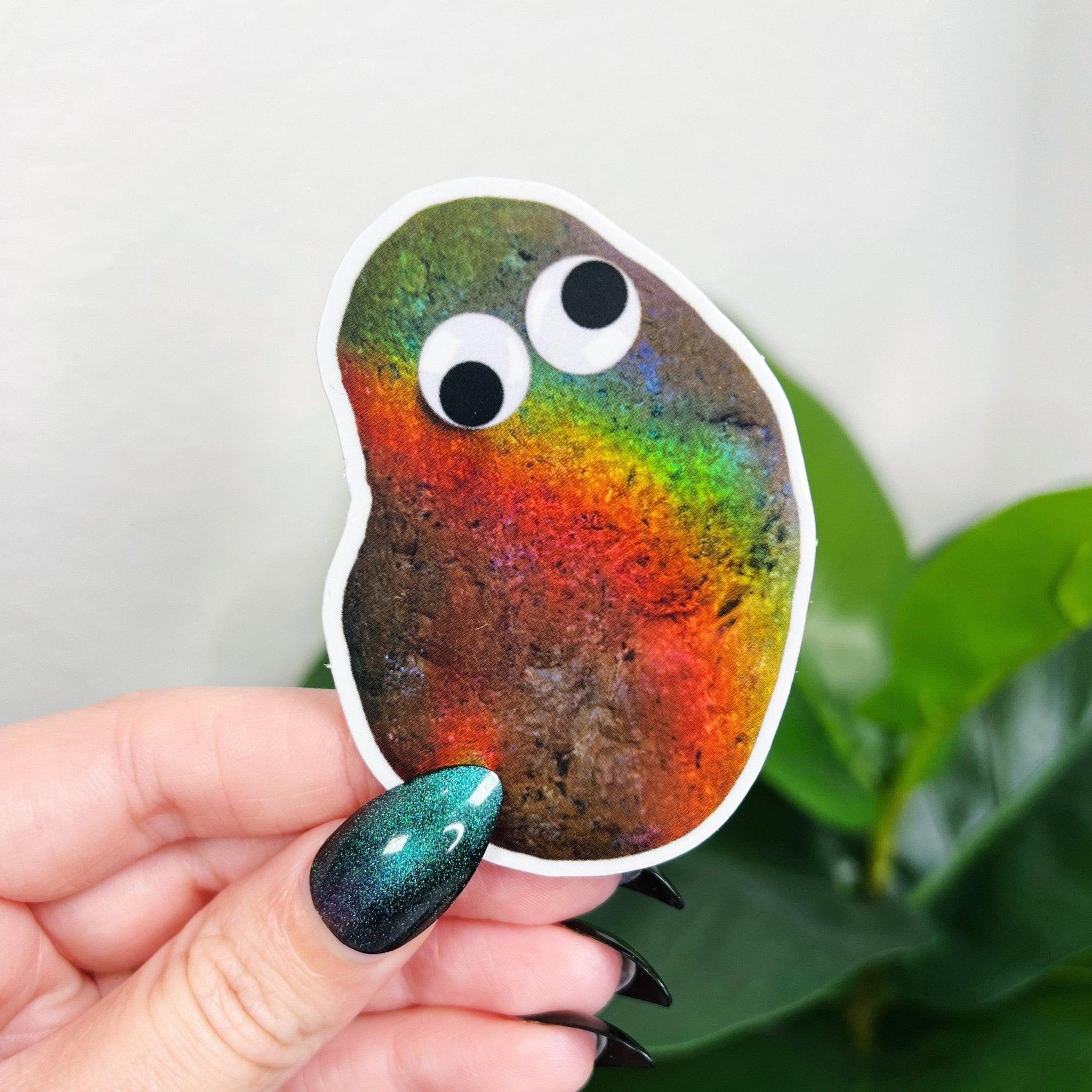 POTATO JASPER STICKER - 33 bday, 444 sale, Black Friday sale, googly eye, holiday sale, merch, new year sale, potato jasper, sticker - The Mineral Maven