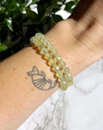 PREHNITE (FACETED) 6mm - HANDMADE CRYSTAL BRACELET - 10 Dec Inventory, 6mm, bracelet, bracelet inventory check, crystal bracelet, faceted, Friday the 13th, green, handmade bracelet, jewelry, June 2025 inventory check, libra, libra stack, market bracelet, prehnite, springtime, vernal vibes, Wearable - The Mineral Maven