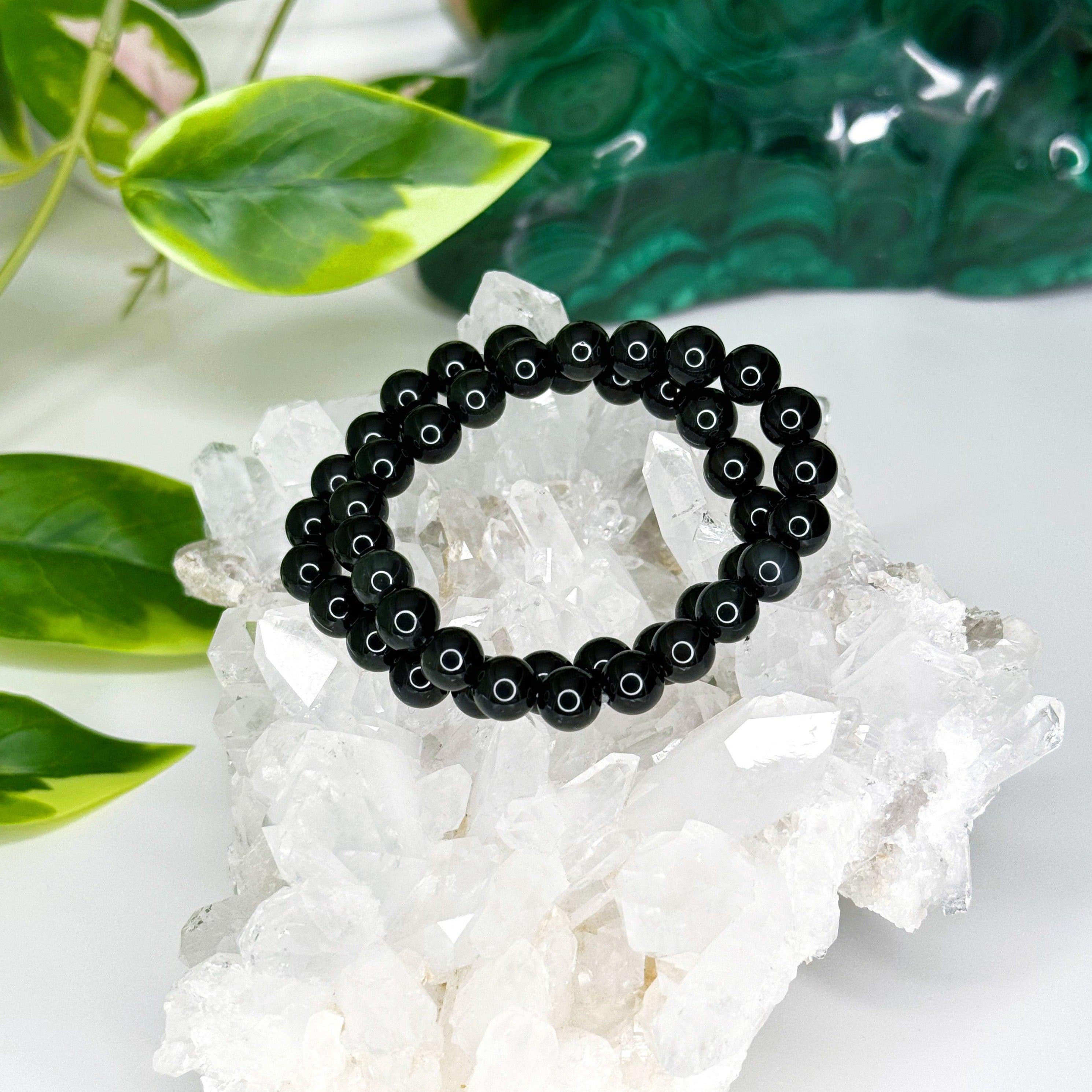 RAINBOW OBSIDIAN 8mm - HANDMADE CRYSTAL BRACELET - 8mm, black, bracelet, crystal bracelet, grief gift bundle, handmade bracelet, jewelry, market bracelet, obsidian, rainbow obsidian, recently added, scorpio, scorpio stack, solstice collection, virgo, virgo stack, Wearable, winter solstice collection - The Mineral Maven