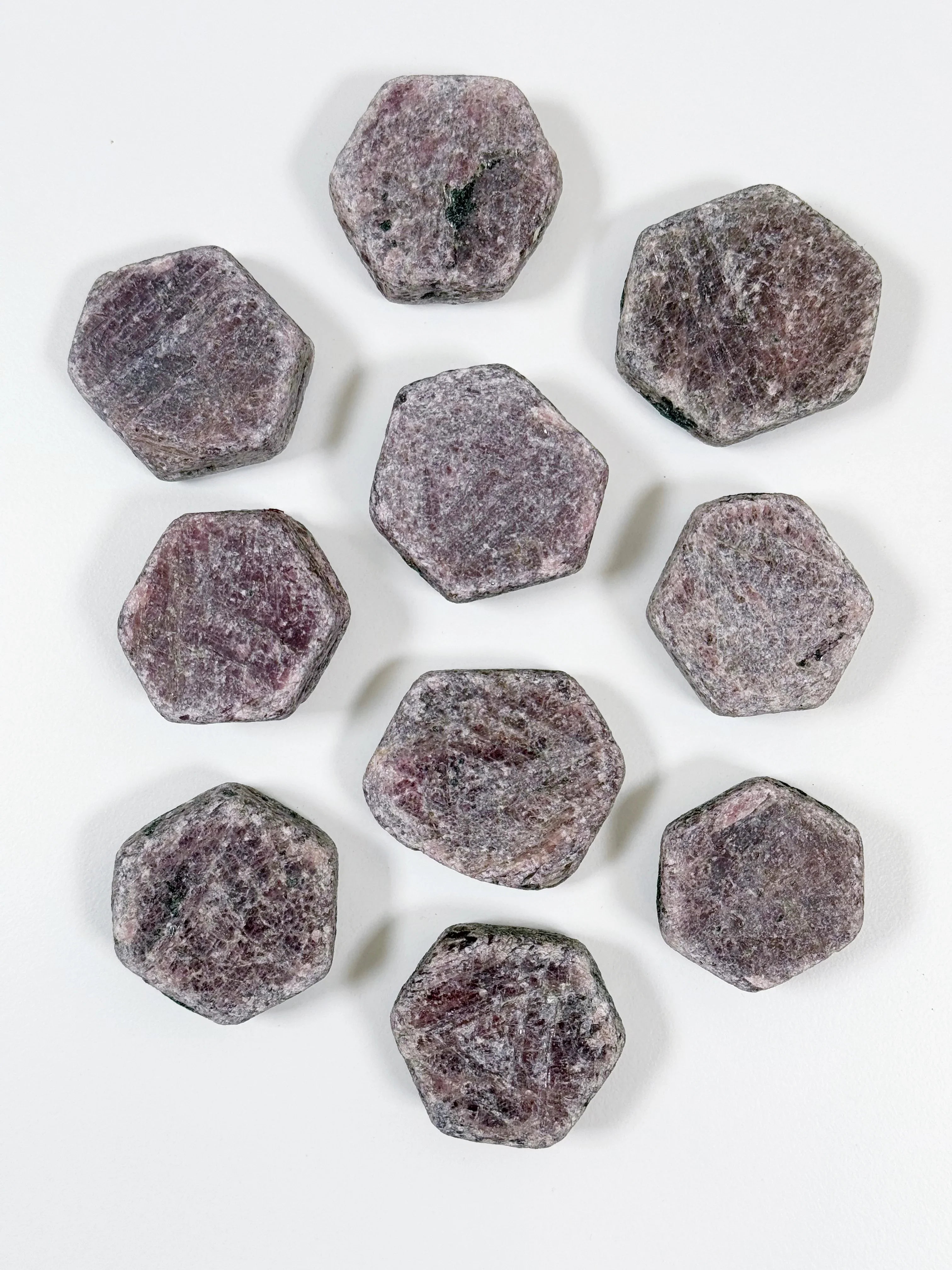 RAW RUBY HEXAGON - Leo season, pocket crystal, pocket stone, raw ruby, raw stone, ruby, winter solstice - The Mineral Maven