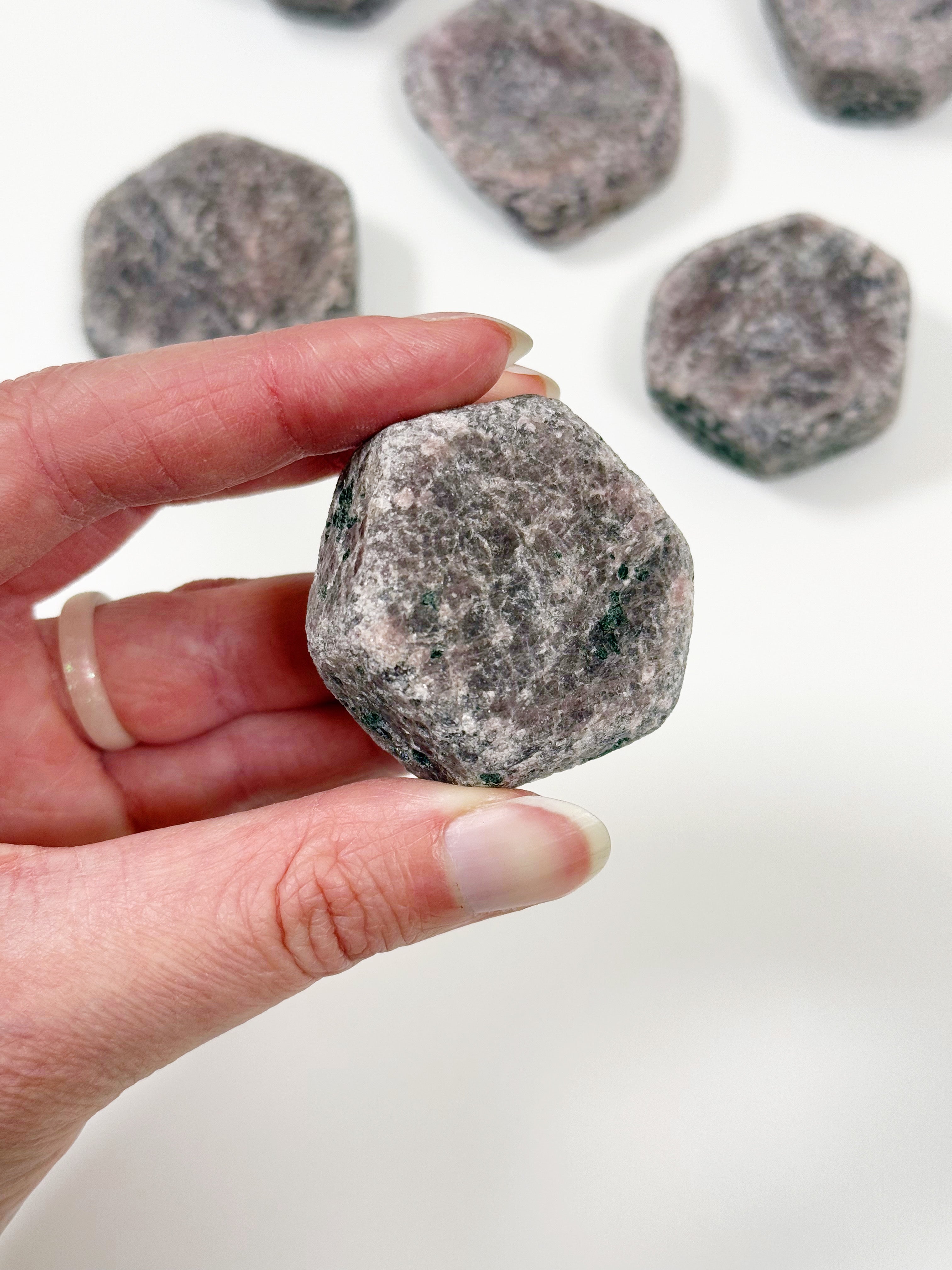 RAW RUBY HEXAGON - Leo season, pocket crystal, pocket stone, raw ruby, raw stone, ruby, winter solstice - The Mineral Maven