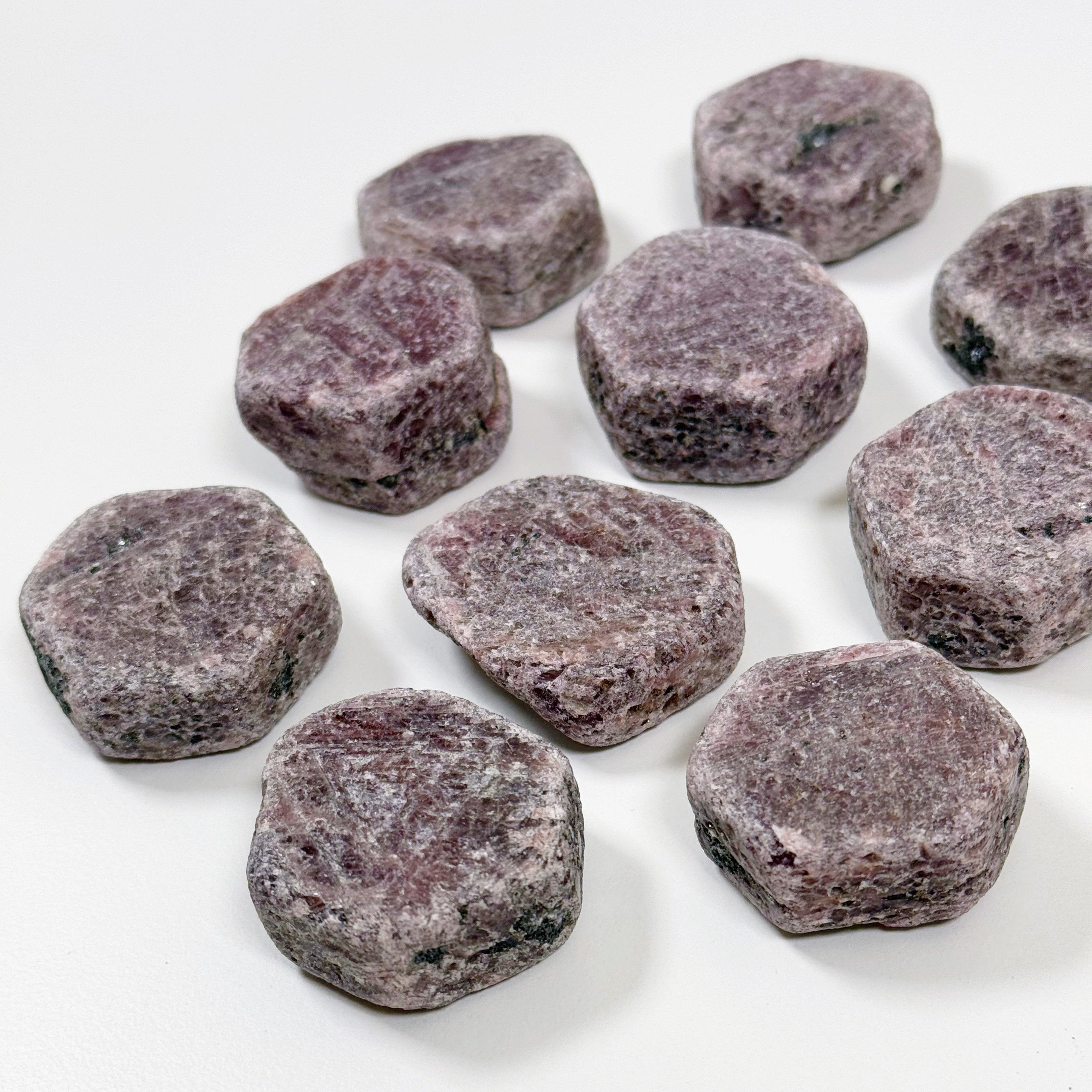 RAW RUBY HEXAGON - Leo season, pocket crystal, pocket stone, raw ruby, raw stone, ruby, winter solstice - The Mineral Maven