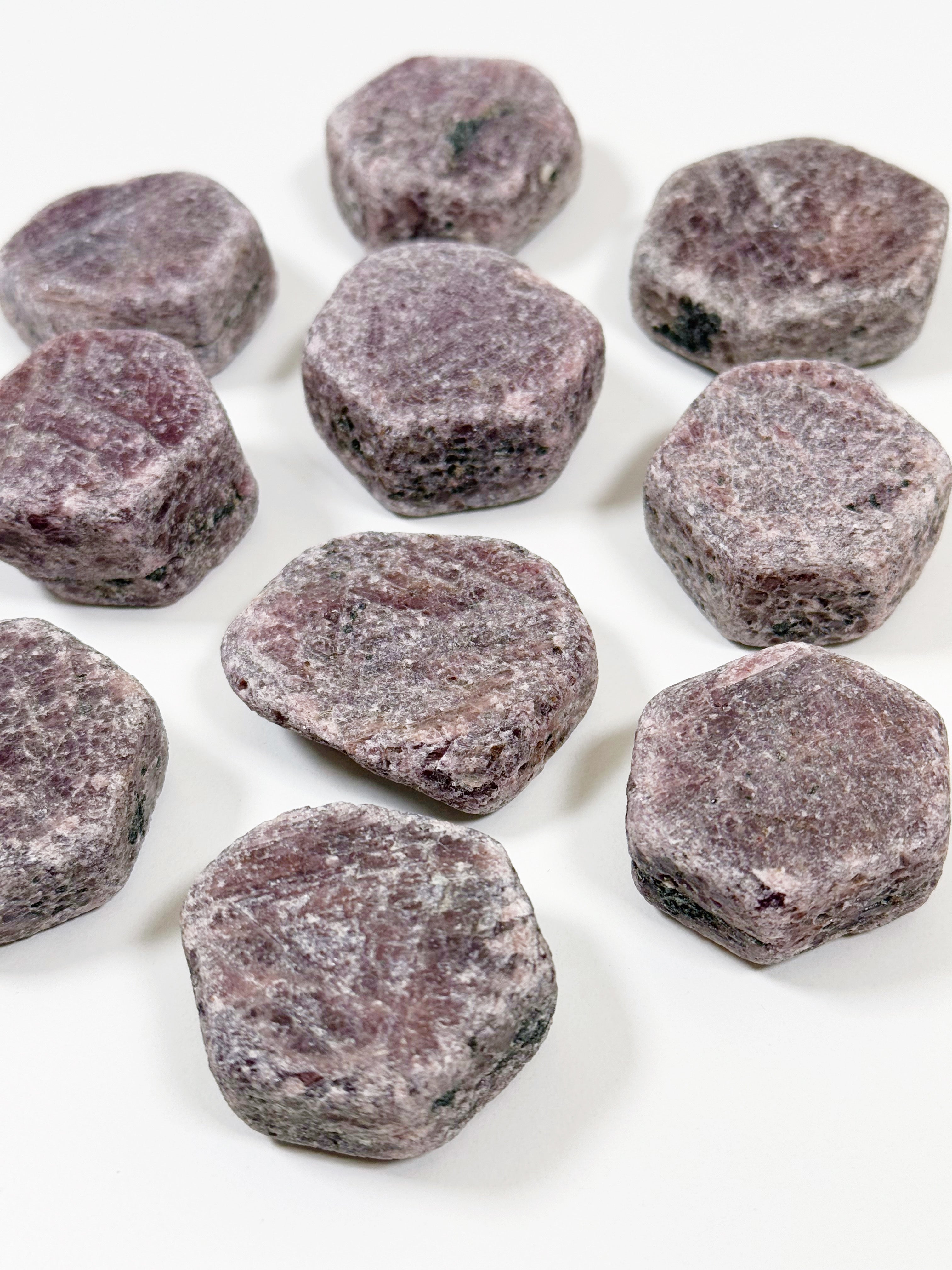 RAW RUBY HEXAGON - Leo season, pocket crystal, pocket stone, raw ruby, raw stone, ruby, winter solstice - The Mineral Maven