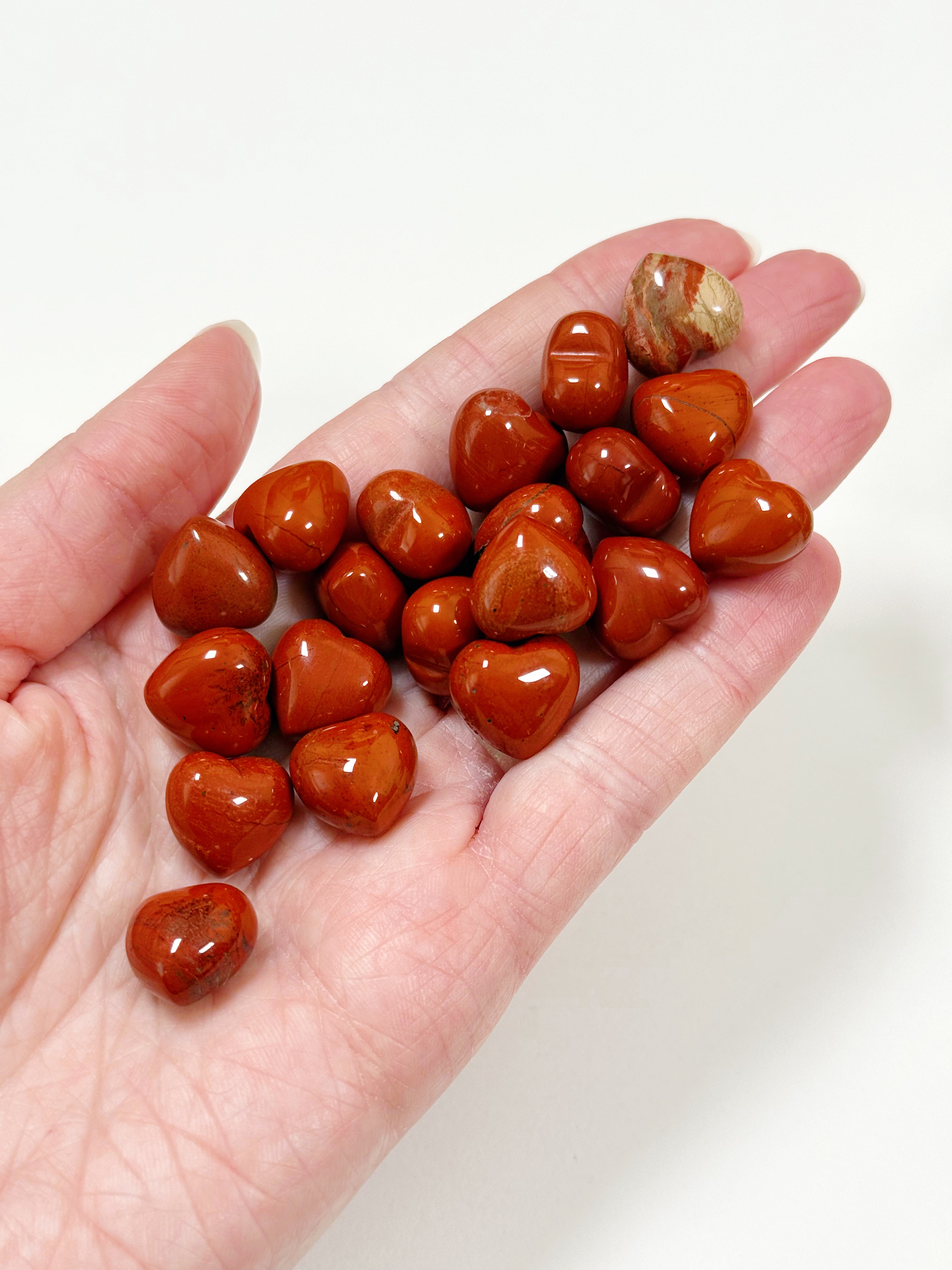 RED JASPER MINI HEART - 6th anniversary, heart, heart shape, mini heart, pocket crystal, pocket crystals, pocket stone, red jasper - The Mineral Maven