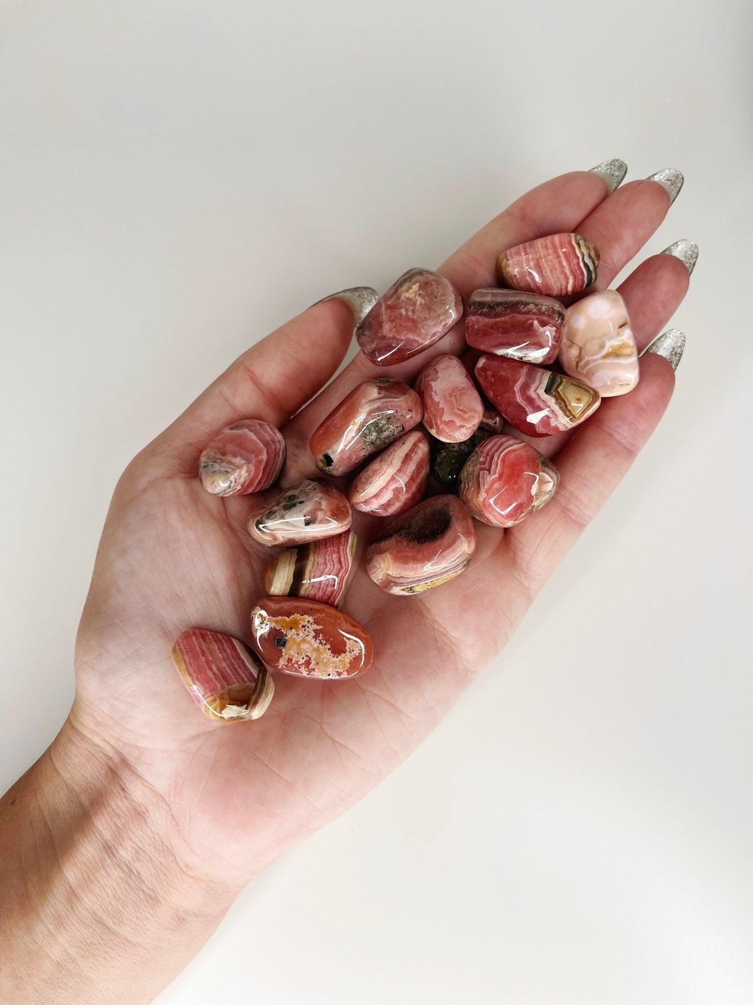 RHODOCHROSITE TUMBLE - 33 bday, bulk, end of year sale, flash sale, holiday sale, love gift bundle, new year sale, pocket crystal, rhodochrosite, spring equinox, tumble, valentine's day - The Mineral Maven