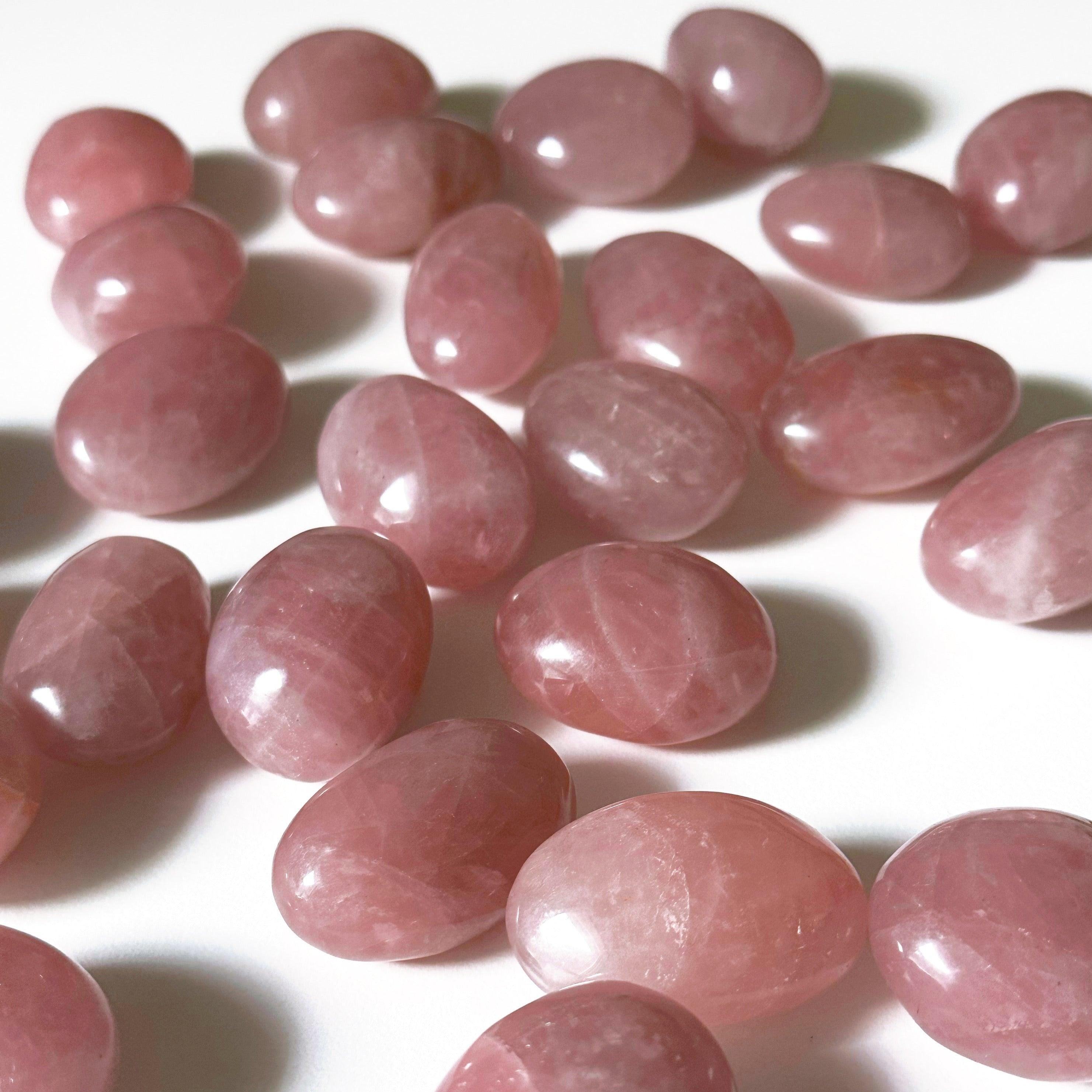 ROSE QUARTZ PEBBLE - 33 bday, Black Friday sale, crystals for beginners, emotional support, end of year sale, fertility, grief gift bundle, holiday sale, love gift bundle, palm stone, pebble, pebbles, pocket crystal, pocket crystals, pocket stone, rose quartz, spring things, tumble, tumbled stone, tumbles - The Mineral Maven