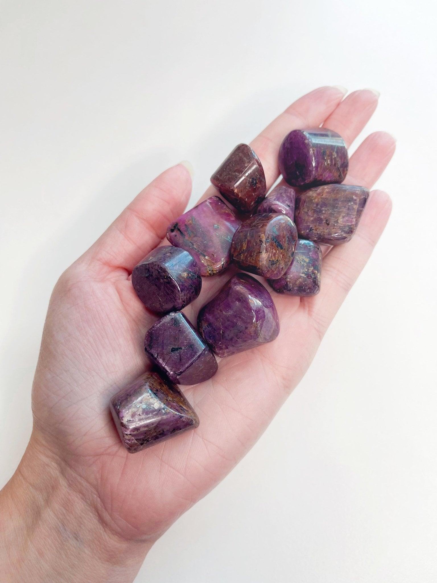 RUBY TUMBLE - 2025 vibes, 33 bday, Black Friday sale, cancer season, end of year sale, flash sale, holiday sale, joy gift bundle, leo season, new year sale, pocket crystal, ruby, spring equinox, summer solstice, tumble, winter solstice - The Mineral Maven
