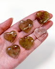 RUTILATED QUARTZ MINI HEART - heart, heart shape, mini heart, pocket crystal, pocket crystals, pocket stone, recently added, rutilated, rutilated quartz - The Mineral Maven
