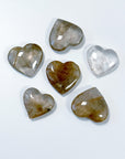 RUTILATED QUARTZ MINI HEART - heart, heart shape, mini heart, pocket crystal, pocket crystals, pocket stone, recently added, rutilated, rutilated quartz - The Mineral Maven