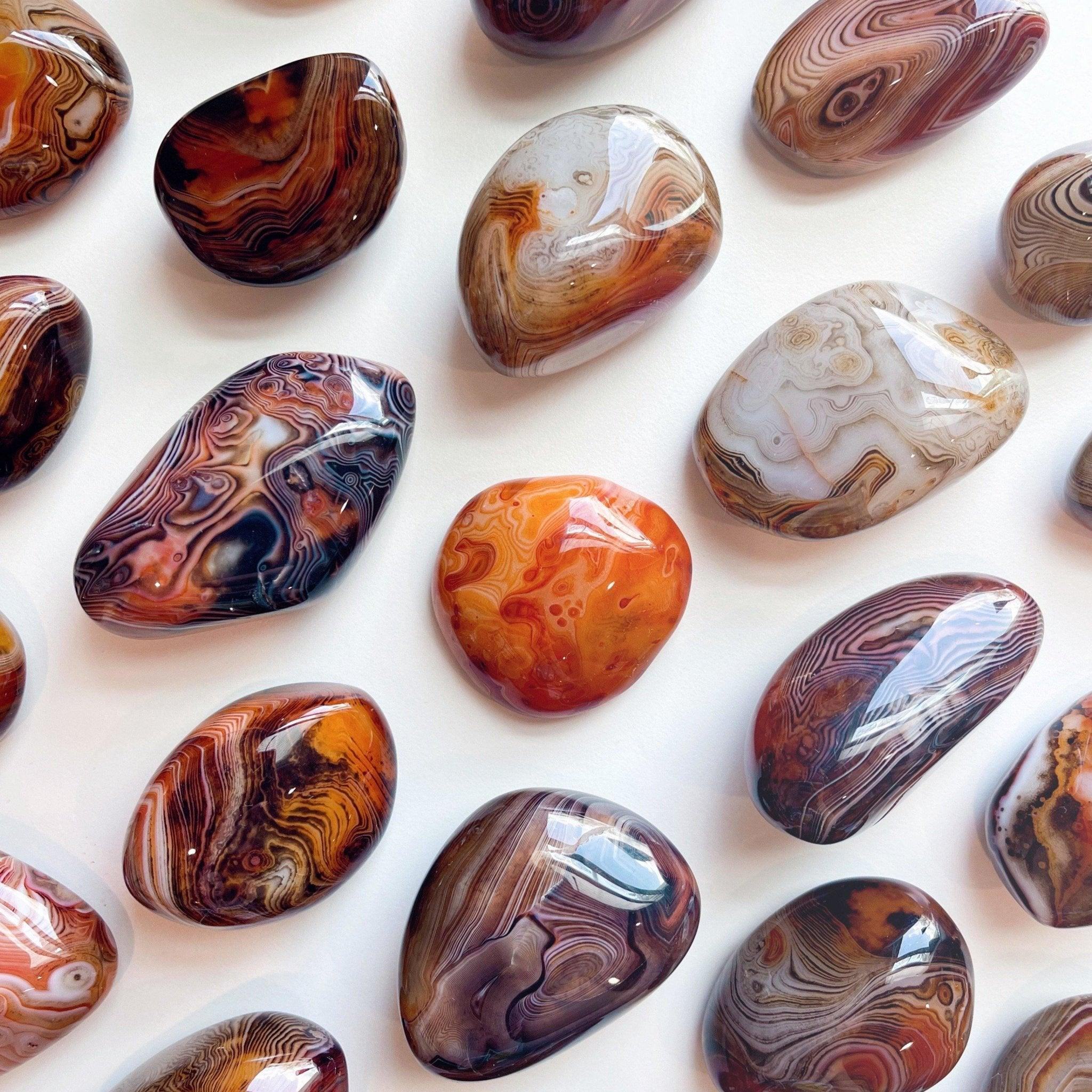 "SARDONYX" AGATE PALM STONE - agate, career, emotional support, fertility, gallet, leo season, palm, palm stone, palmstone, protection gift bundle, sardonyx - The Mineral Maven