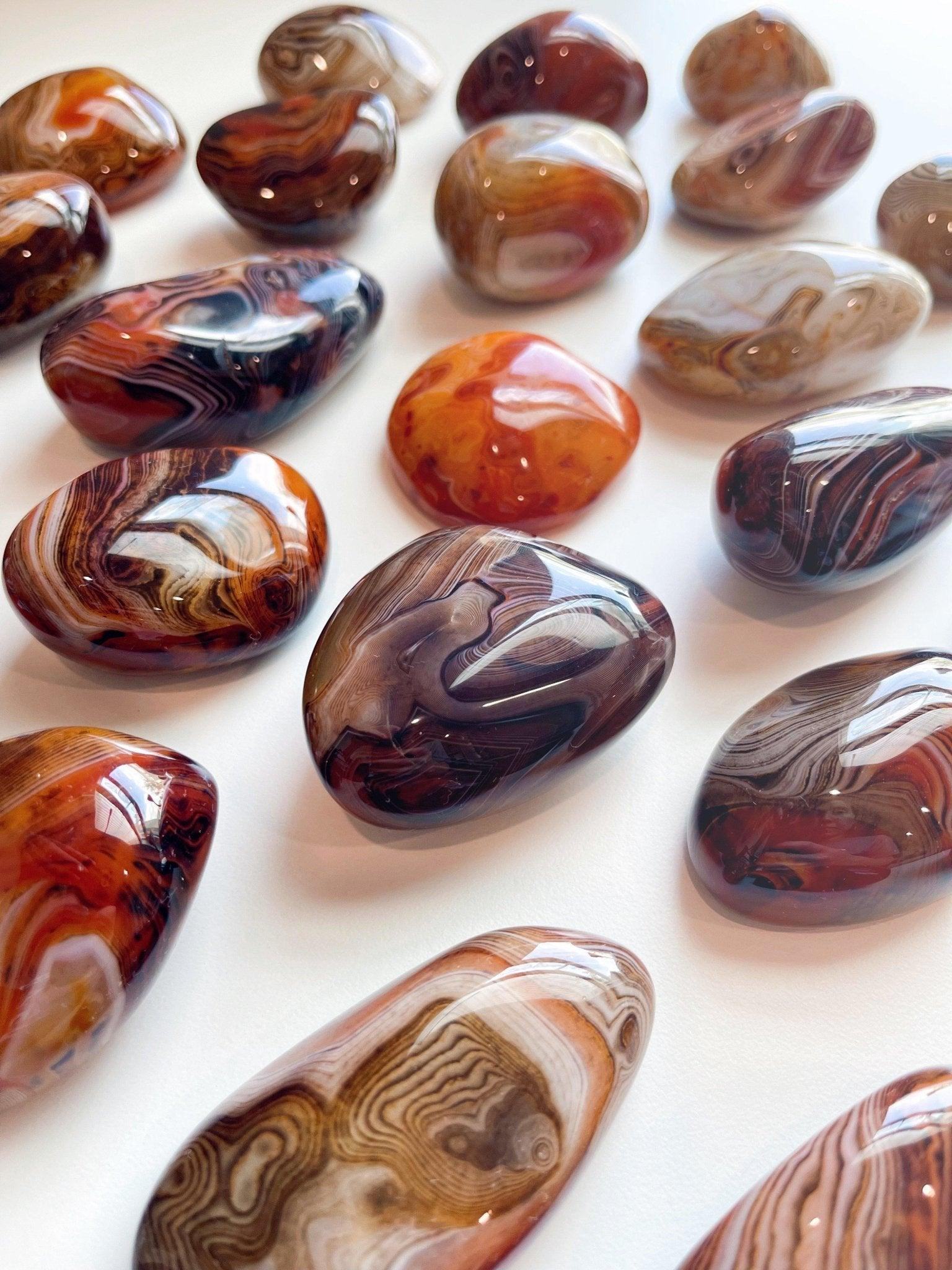 "SARDONYX" AGATE PALM STONE - agate, career, emotional support, fertility, gallet, leo season, palm, palm stone, palmstone, protection gift bundle, sardonyx - The Mineral Maven