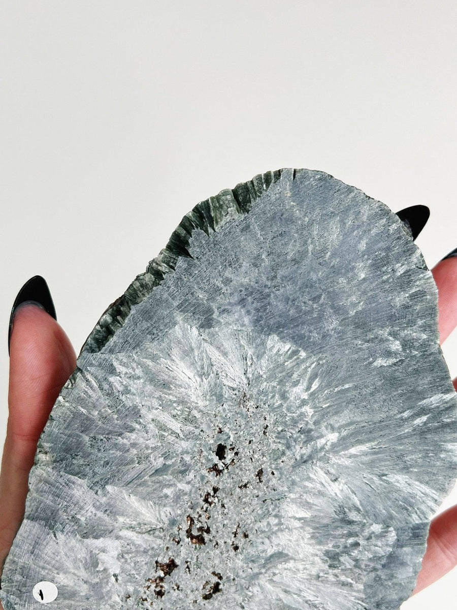 SERAPHINITE SLAB 1 - 444 sale, new year sale, one of a kind, OOAK, polished, seraphinite, slab - The Mineral Maven