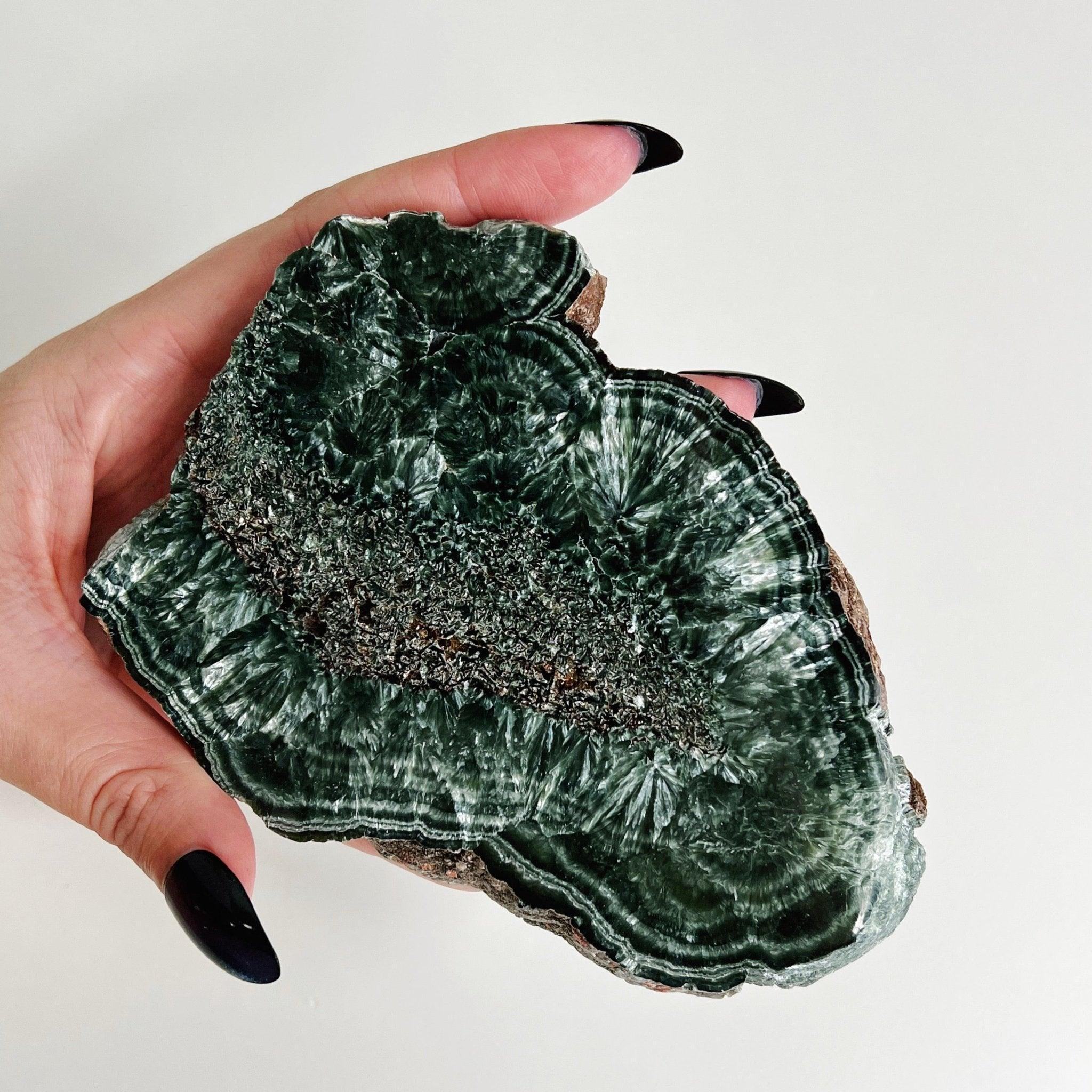 SERAPHINITE SLAB 2 - 2025 vibes, 33 bday, 444 sale, Black Friday sale, holiday sale, new beginnings, new year sale, one of a kind, OOAK, polished, seraphinite, slab - The Mineral Maven