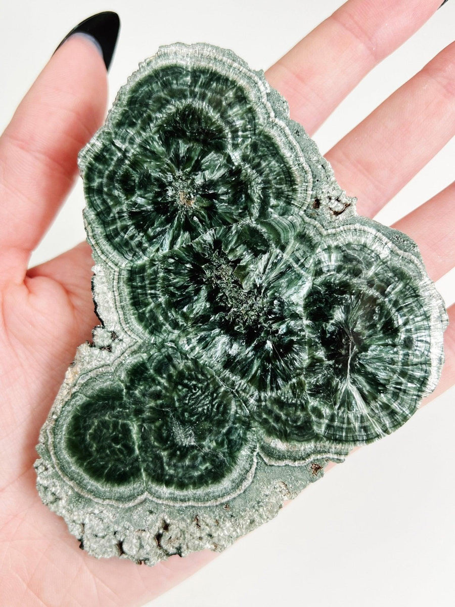 SERAPHINITE SLAB 6 - new year sale, one of a kind, OOAK, polished, seraphinite, slab - The Mineral Maven