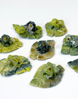 SERPENTINE MINI FROG ON LEAF - crystal critter, crystal frog, frog, frog on leaf, mini frog, serpentine, serpentinite - The Mineral Maven