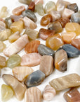 SHADED MOONSTONE TUMBLE - emotional support, fertility, moonstone, peach moonstone, pocket crystal, pocket stone, recently added, shaded moonstone, spring collection, spring equinox, spring things, tumble, tumbled stone, tumbles - The Mineral Maven