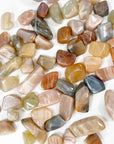 SHADED MOONSTONE TUMBLE - emotional support, fertility, moonstone, peach moonstone, pocket crystal, pocket stone, recently added, shaded moonstone, spring collection, spring equinox, spring things, tumble, tumbled stone, tumbles - The Mineral Maven