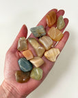 SHADED MOONSTONE TUMBLE - emotional support, fertility, moonstone, peach moonstone, pocket crystal, pocket stone, recently added, shaded moonstone, spring collection, spring equinox, spring things, tumble, tumbled stone, tumbles - The Mineral Maven