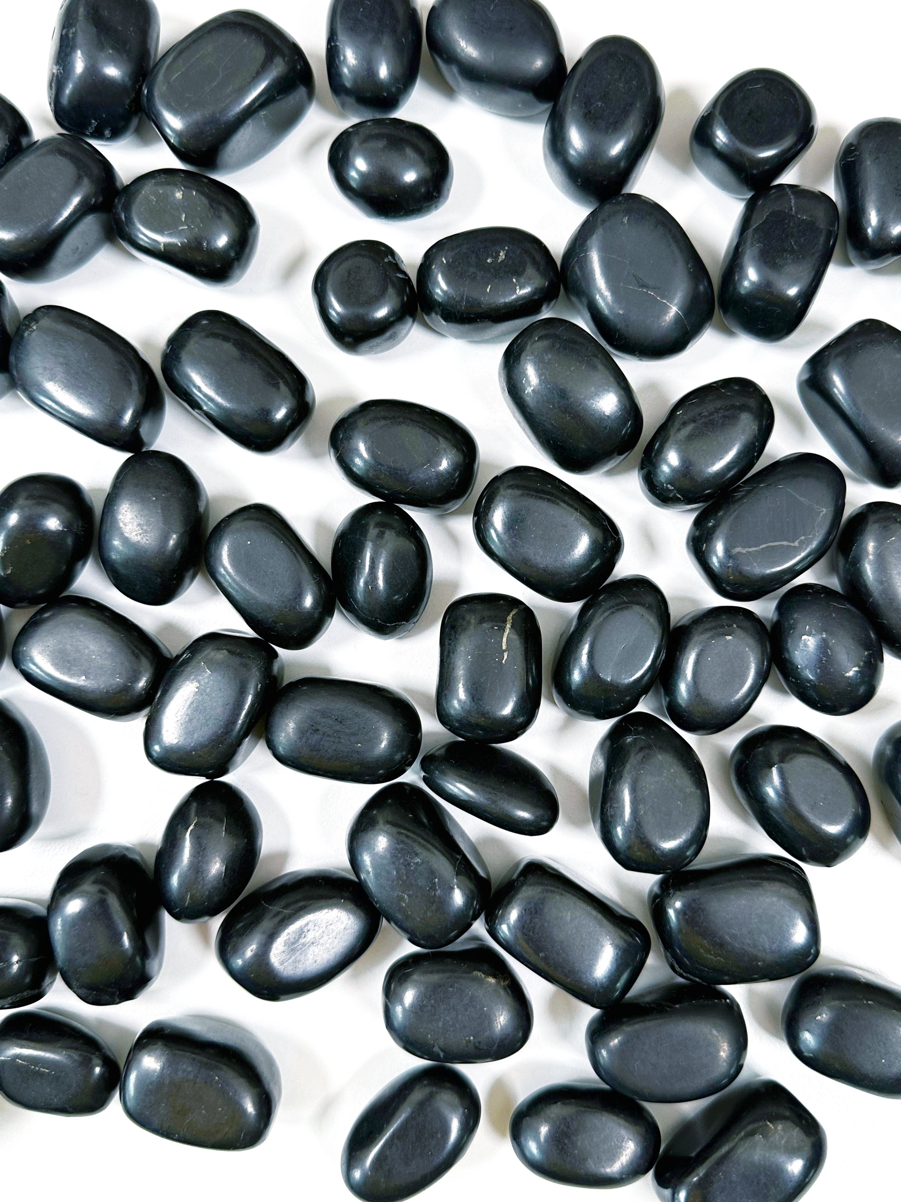 SHUNGITE CHONK - 33 bday, Black Friday sale, chonk, end of year sale, holiday sale, pocket crystal, pocket stone, protection gift bundle, shungite, tumble, tumbled, tumbled stone - The Mineral Maven
