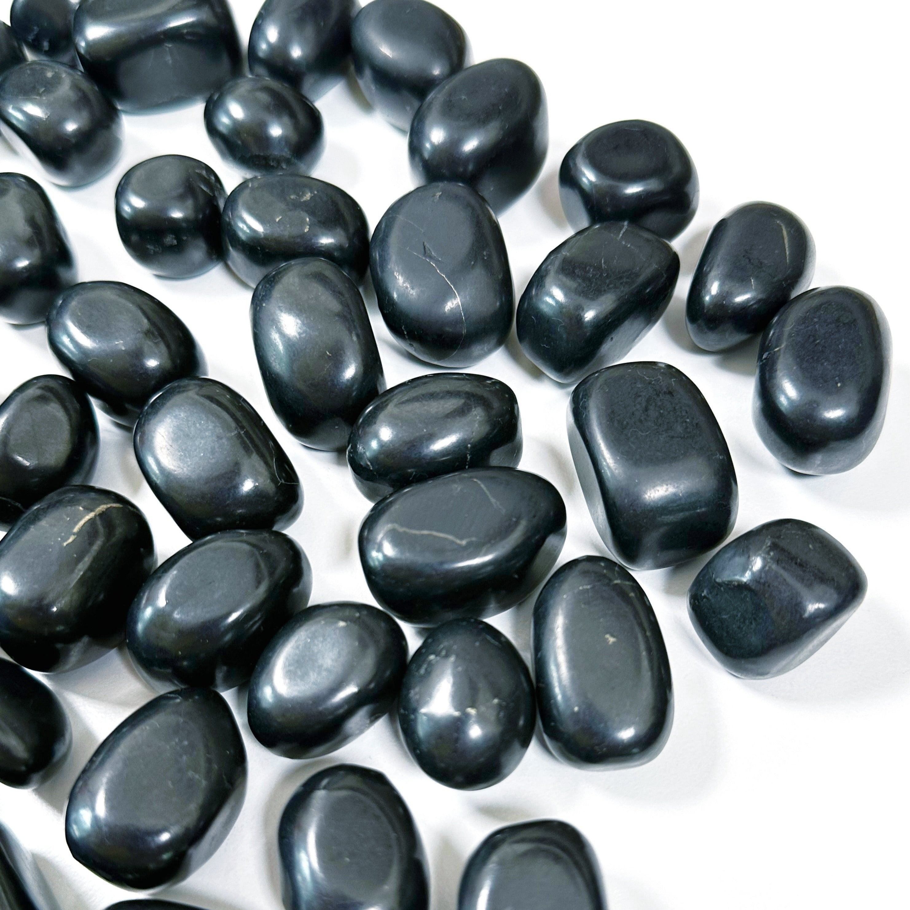 SHUNGITE CHONK - 33 bday, Black Friday sale, chonk, end of year sale, holiday sale, pocket crystal, pocket stone, protection gift bundle, shungite, tumble, tumbled, tumbled stone - The Mineral Maven