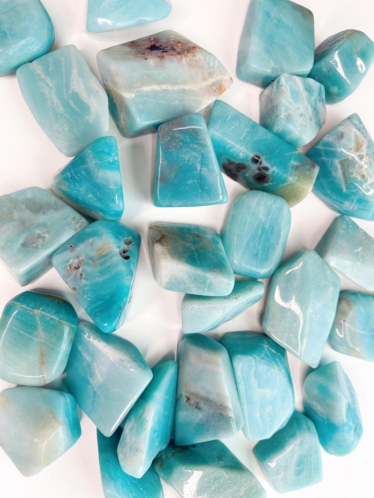 SKY JASPER XL TUMBLE - 33 bday, 7 sale, Black Friday sale, crystals for beginners, end of year sale, flash sale, holiday sale, new year sale, pocket crystal, pocket stone, sky jasper, tumble - The Mineral Maven