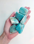 SKY JASPER XL TUMBLE - 33 bday, 7 sale, Black Friday sale, crystals for beginners, end of year sale, flash sale, holiday sale, new year sale, pocket crystal, pocket stone, sky jasper, tumble - The Mineral Maven