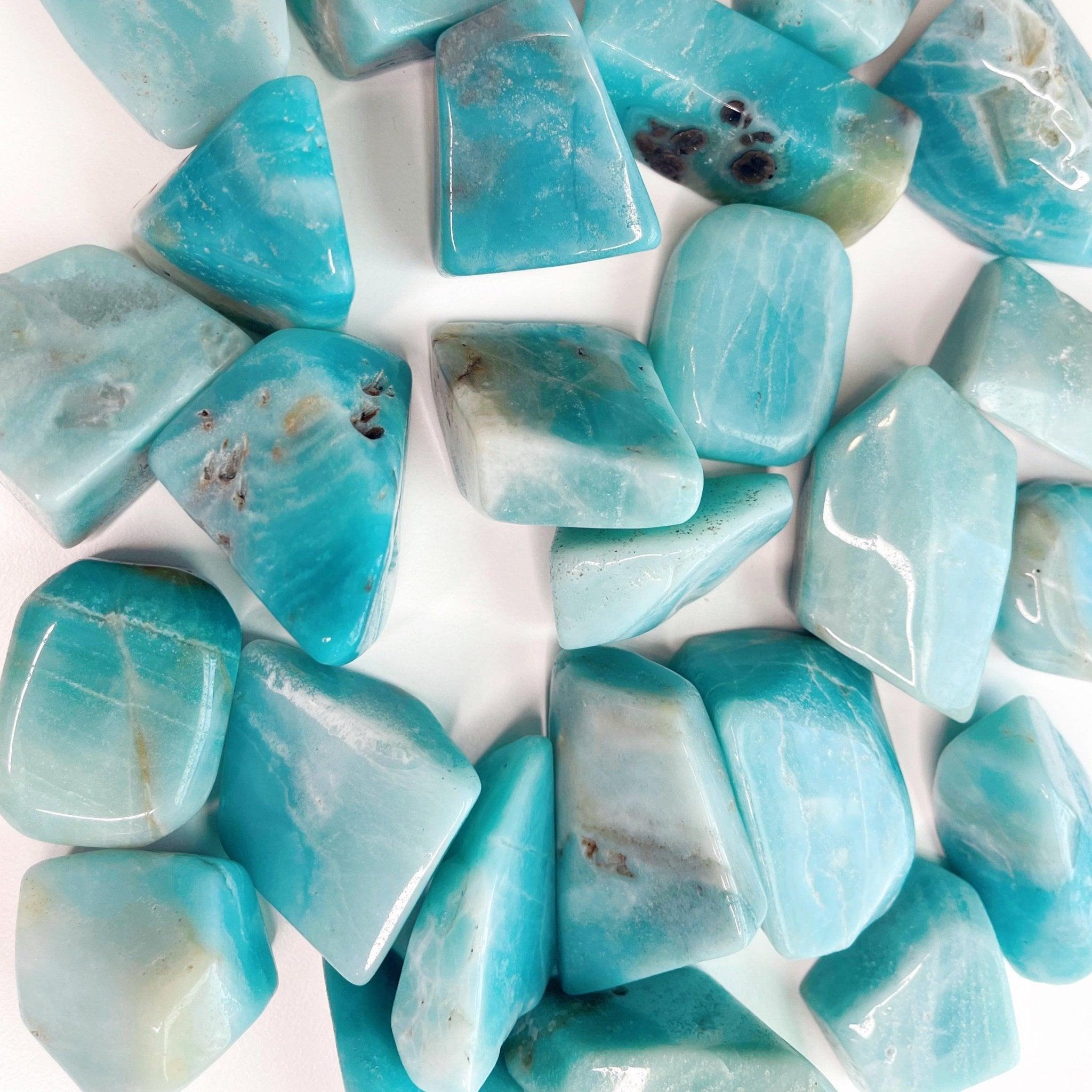 SKY JASPER XL TUMBLE - 33 bday, 7 sale, Black Friday sale, crystals for beginners, end of year sale, flash sale, holiday sale, new year sale, pocket crystal, pocket stone, sky jasper, tumble - The Mineral Maven