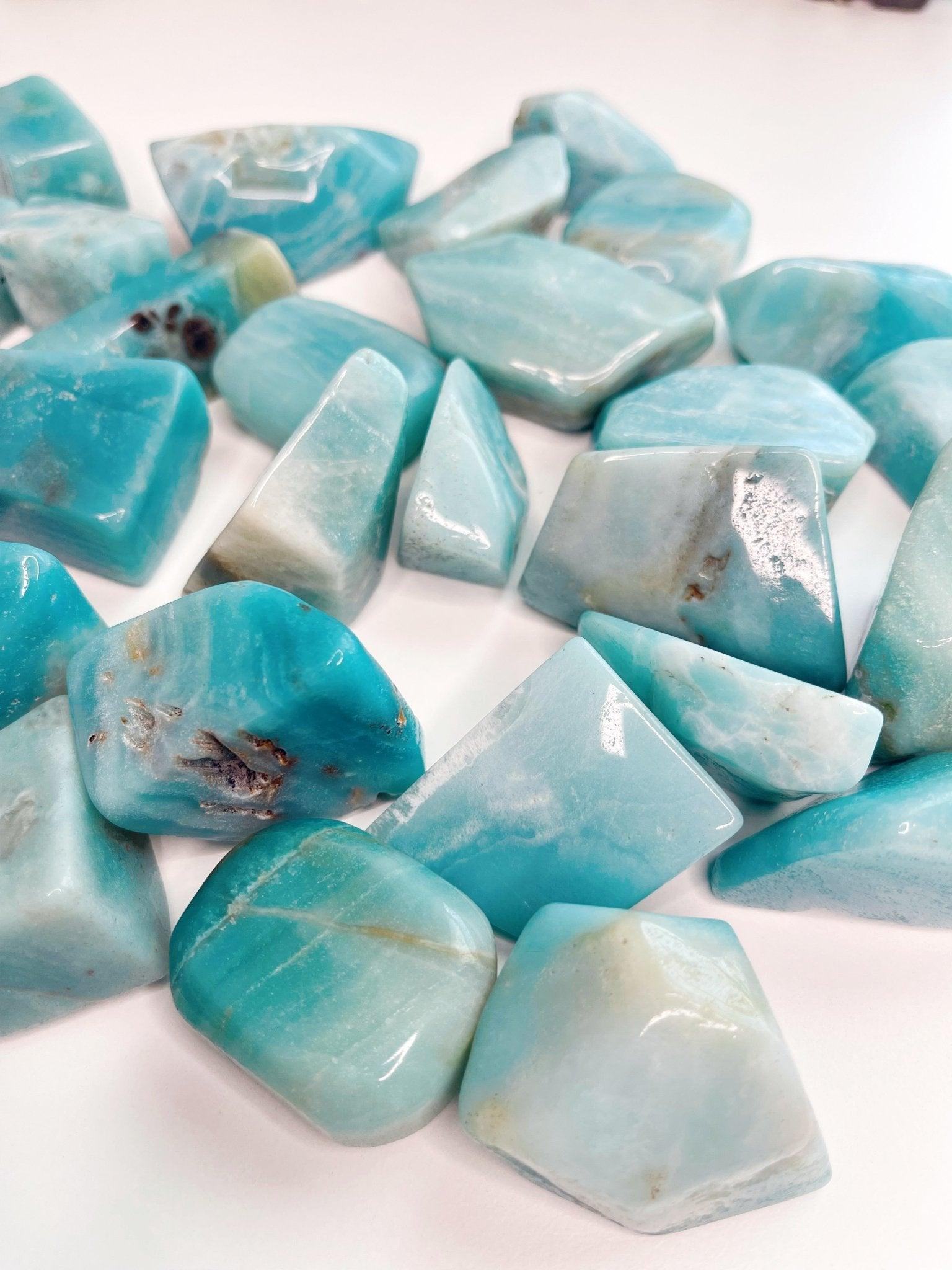 SKY JASPER XL TUMBLE - 33 bday, 7 sale, Black Friday sale, crystals for beginners, end of year sale, flash sale, holiday sale, new year sale, pocket crystal, pocket stone, sky jasper, tumble - The Mineral Maven