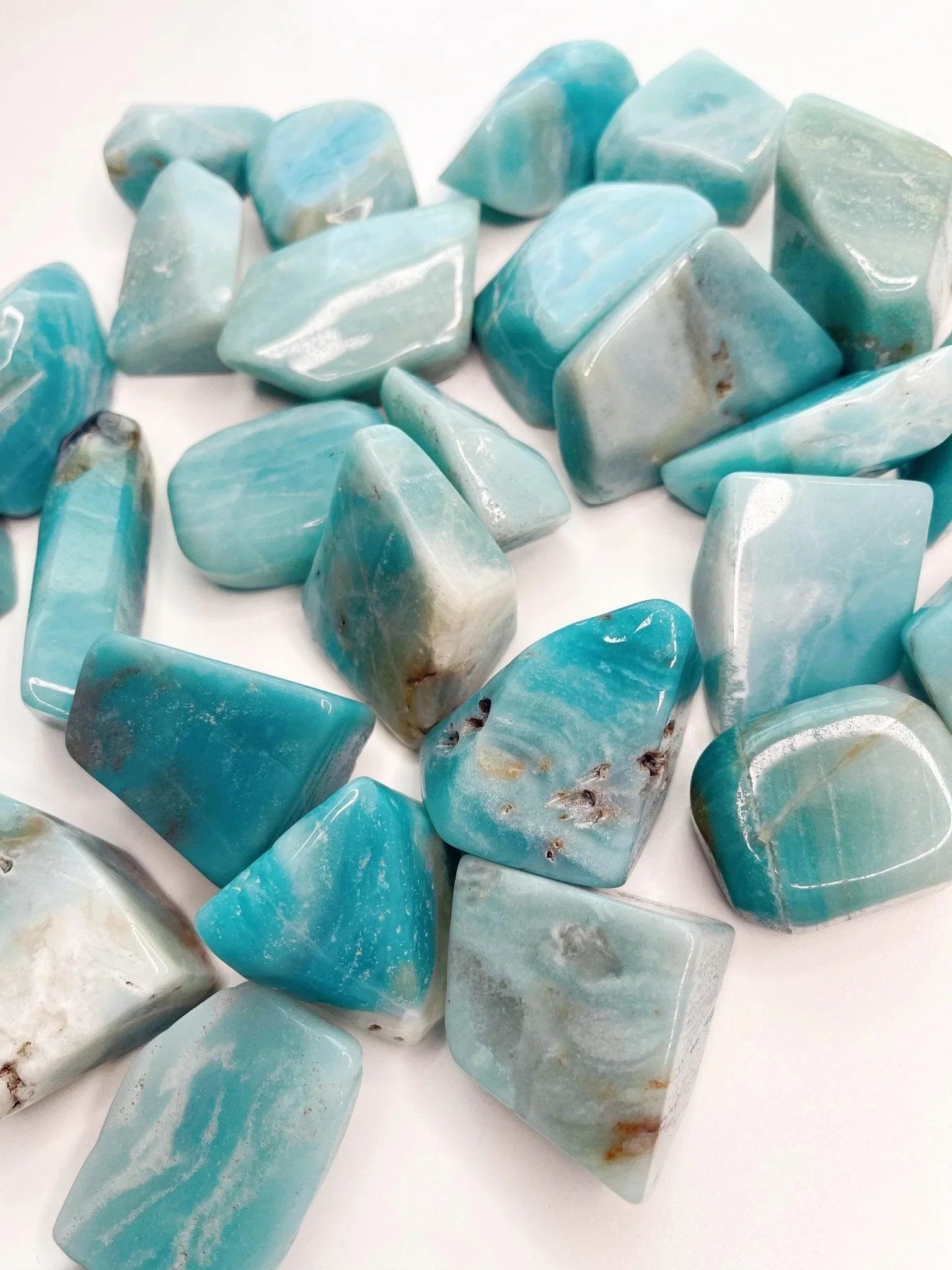 SKY JASPER XL TUMBLE - 33 bday, 7 sale, Black Friday sale, crystals for beginners, end of year sale, flash sale, holiday sale, new year sale, pocket crystal, pocket stone, sky jasper, tumble - The Mineral Maven