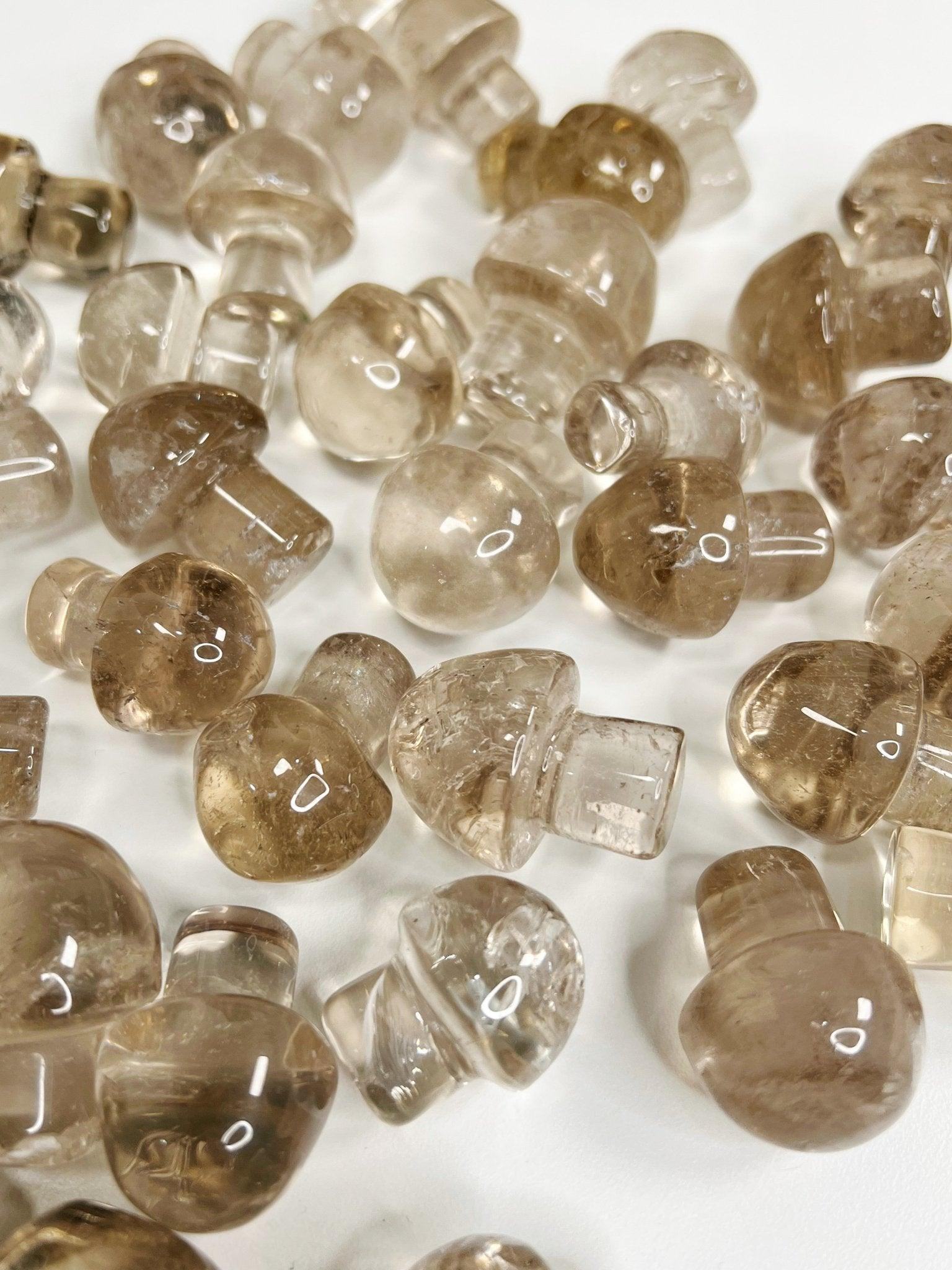 SMOKY QUARTZ MUSHROOM - 33 bday, 444 sale, Black Friday sale, crystals for beginners, end of year sale, grief gift bundle, holiday sale, mushroom, new year sale, pocket crystal, polished, quartz, smoky, smoky quartz, smoky quartz mushroom - The Mineral Maven