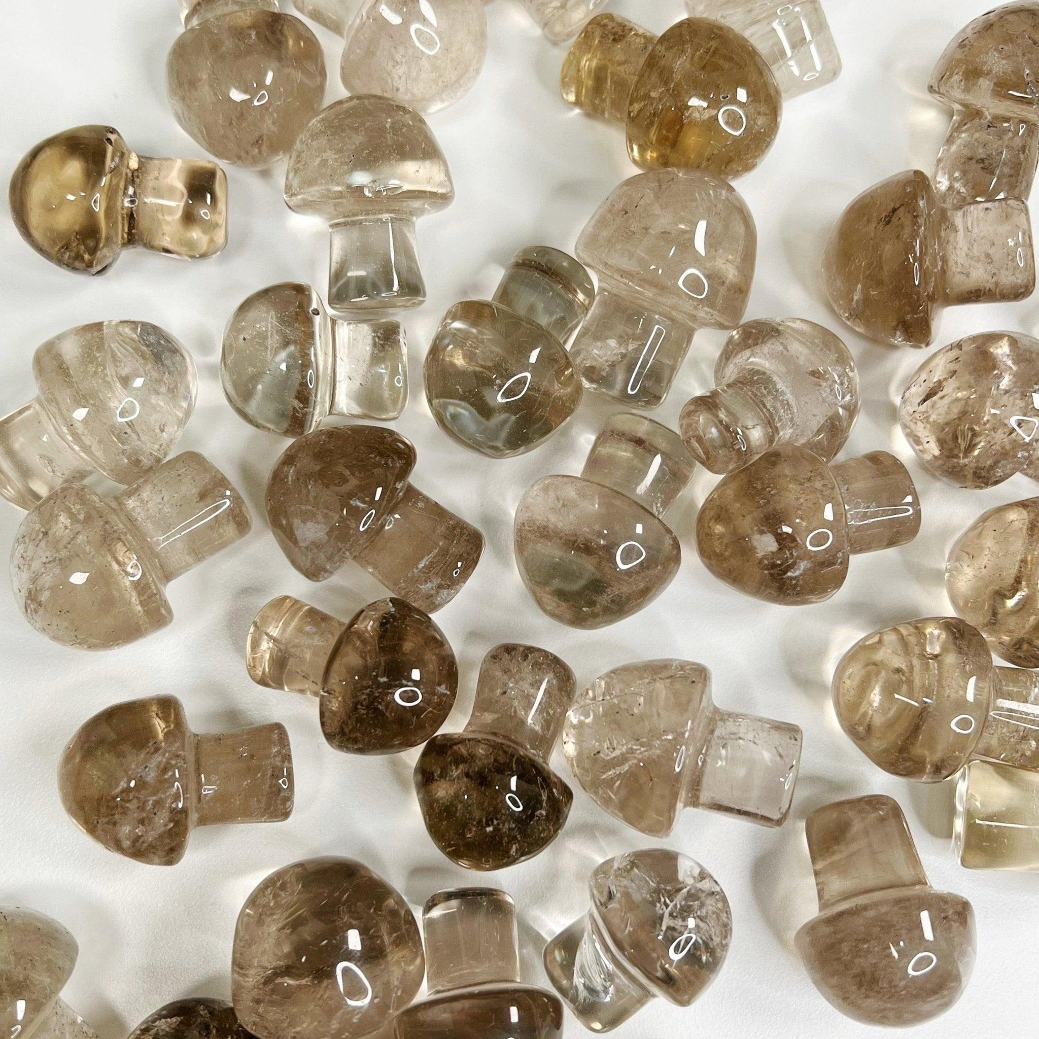 SMOKY QUARTZ MUSHROOM - 33 bday, 444 sale, Black Friday sale, crystals for beginners, end of year sale, grief gift bundle, holiday sale, mushroom, new year sale, pocket crystal, polished, quartz, smoky, smoky quartz, smoky quartz mushroom - The Mineral Maven