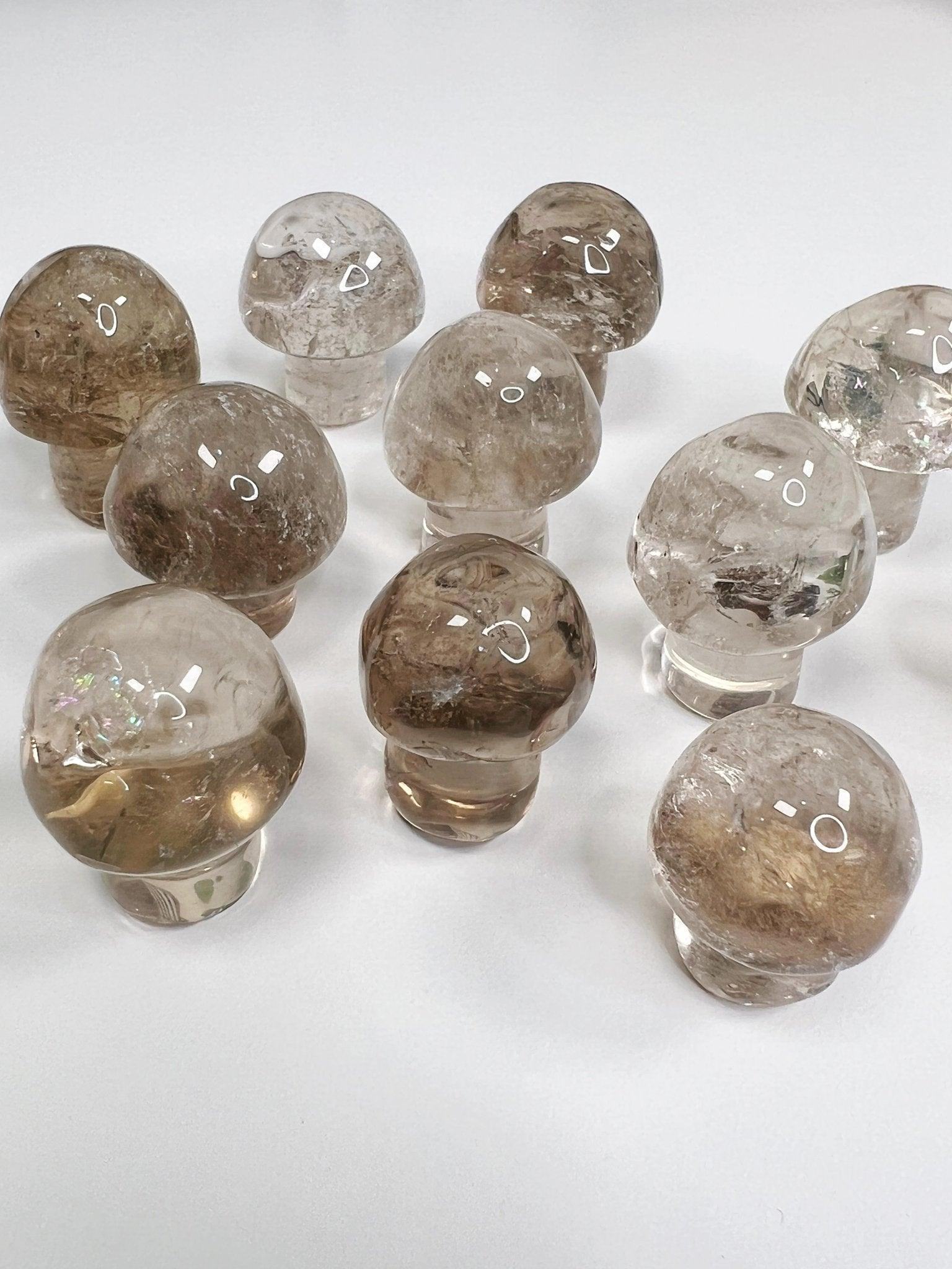 SMOKY QUARTZ MUSHROOM - 33 bday, 444 sale, Black Friday sale, crystals for beginners, end of year sale, grief gift bundle, holiday sale, mushroom, new year sale, pocket crystal, polished, quartz, smoky, smoky quartz, smoky quartz mushroom - The Mineral Maven