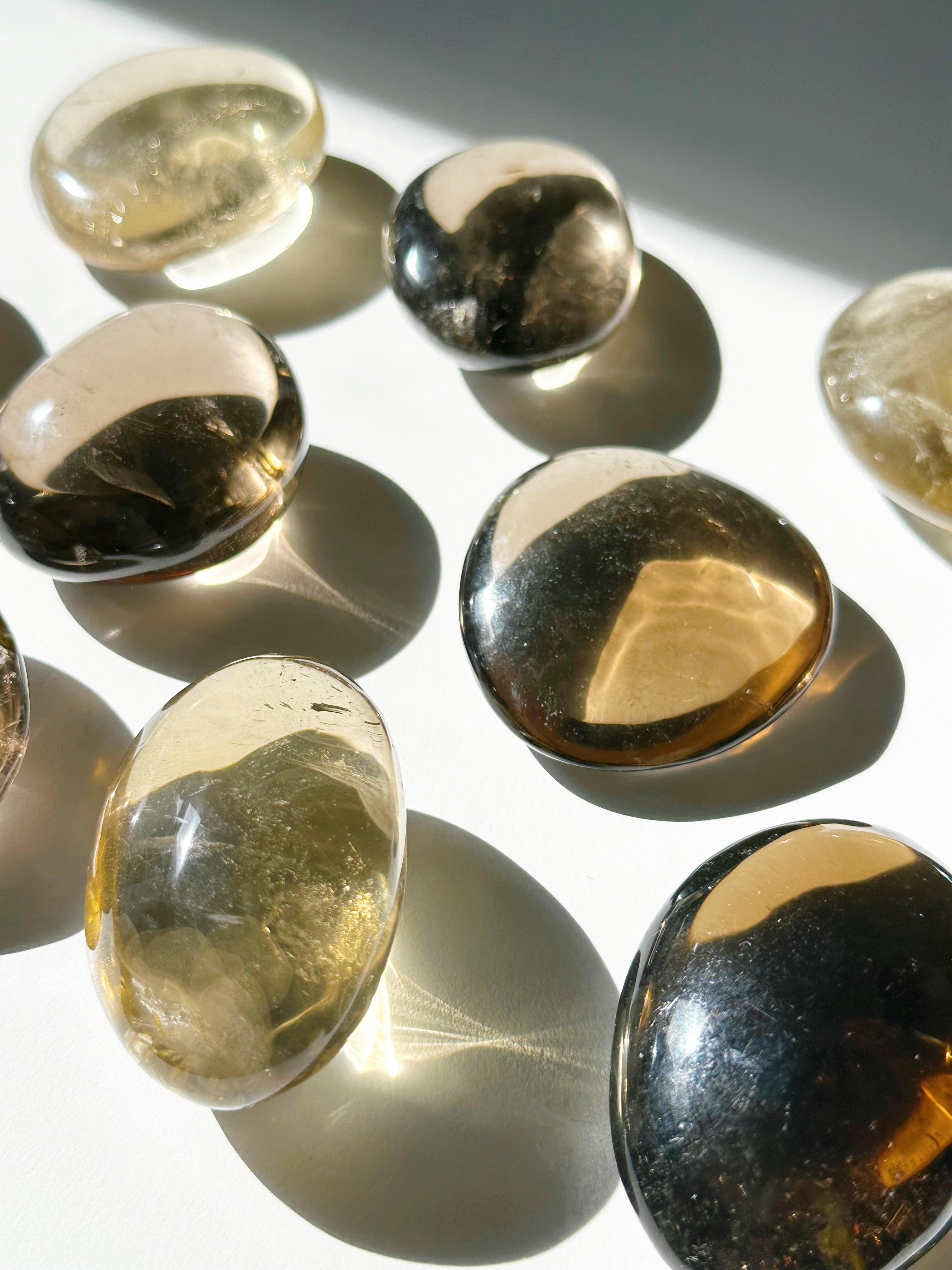 SMOKY QUARTZ PALM STONE - 33 bday, 444 sale, Black Friday sale, crystals for beginners, end of year sale, holiday sale, palm, palm stone, palmstone, smoky quartz - The Mineral Maven